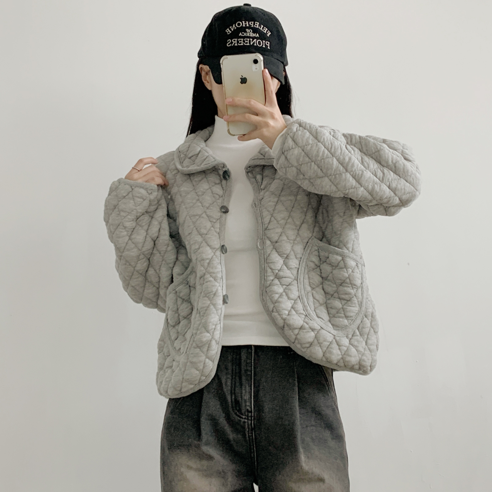 カラーポケットルーズキルティングジャンパー | 詳細画像6