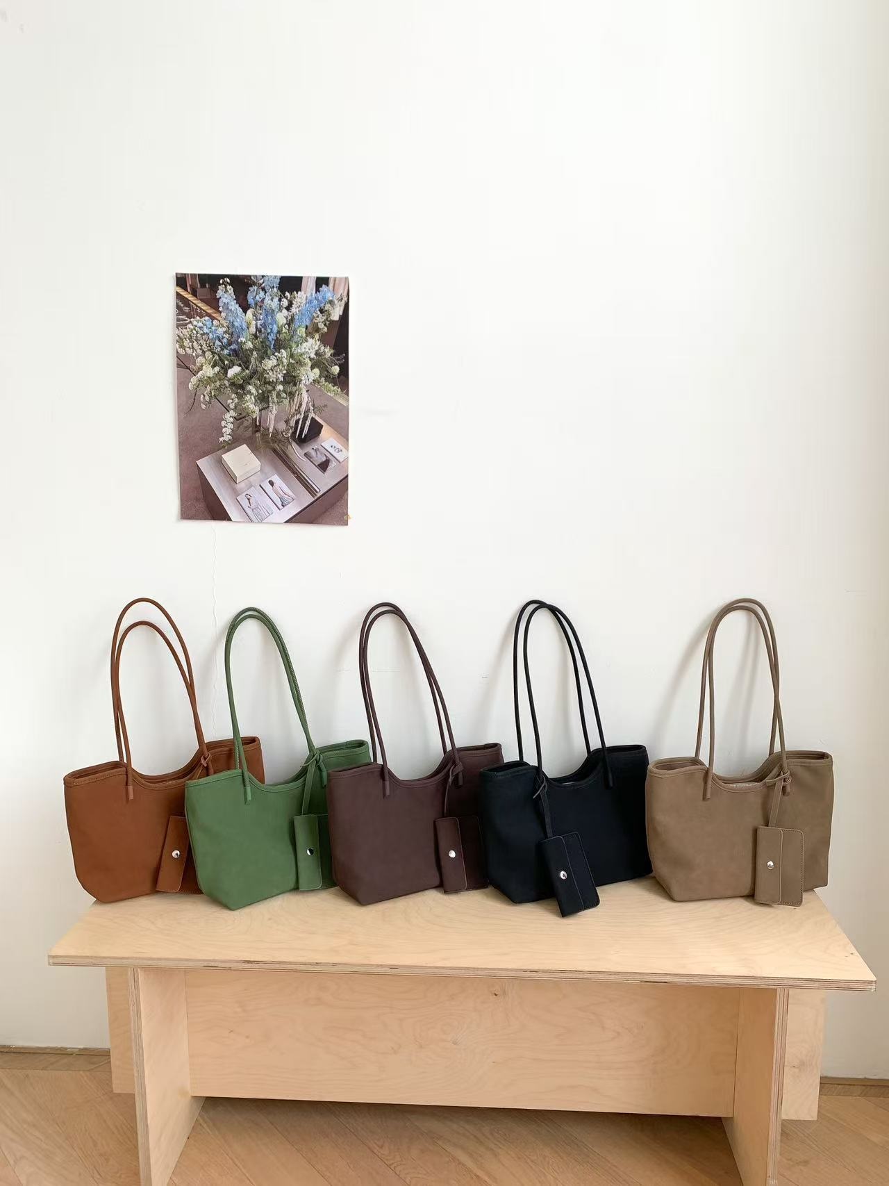 ポーチ付スエード調ベーシックショルダーバッグ | 詳細画像3