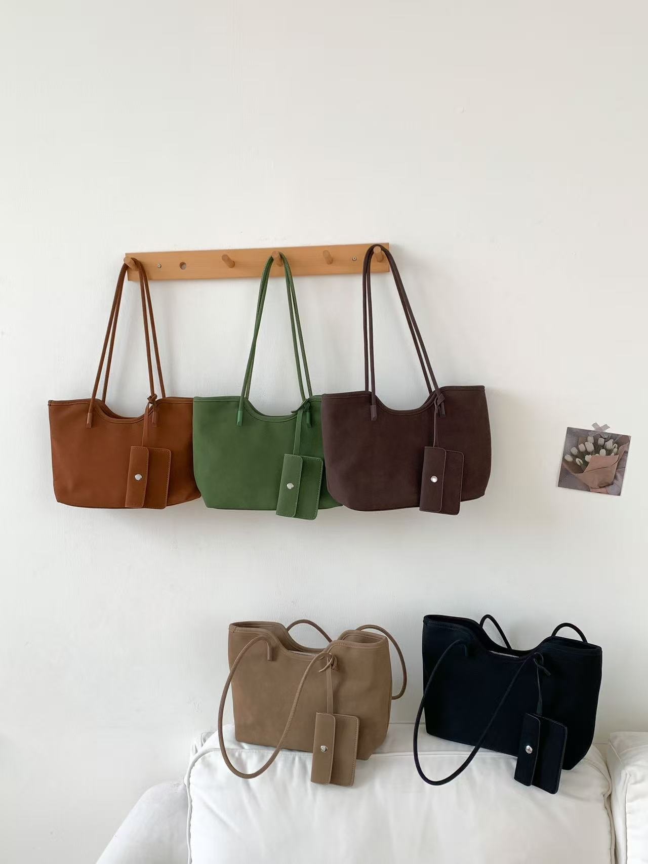 ポーチ付スエード調ベーシックショルダーバッグ | 詳細画像13