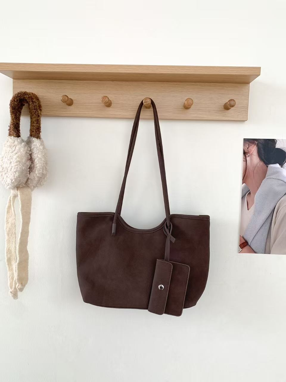 ポーチ付スエード調ベーシックショルダーバッグ | 詳細画像14