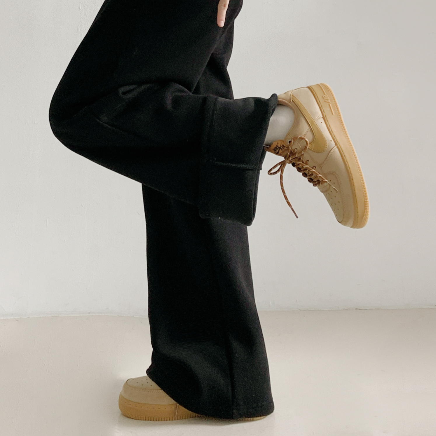 ドローストリングウエストゴムロングワイドパンツトレーニング | 詳細画像16