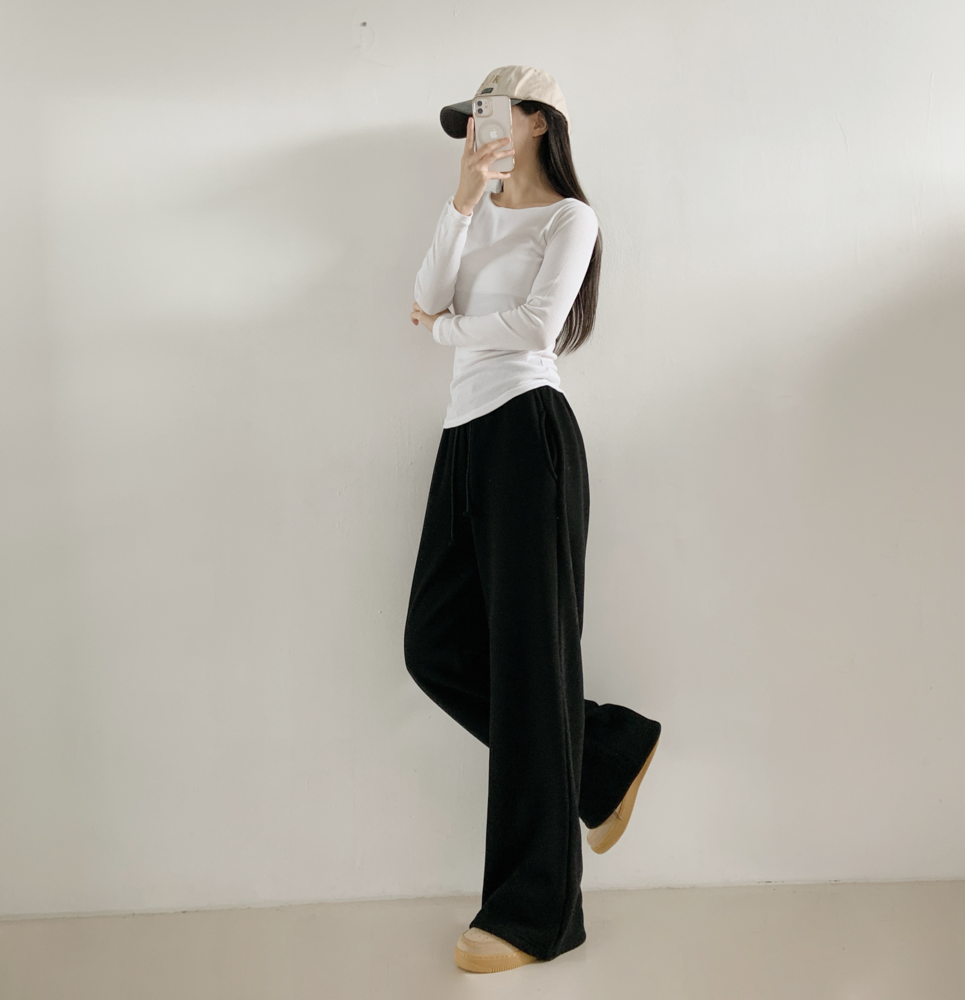 ドローストリングウエストゴムロングワイドパンツトレーニング | 詳細画像17