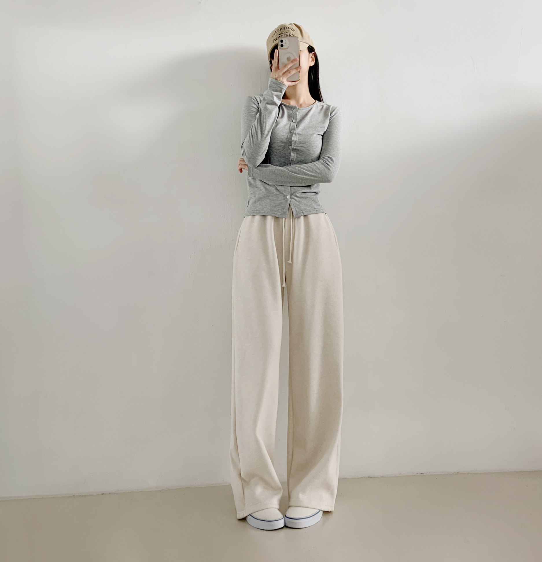 ドローストリングウエストゴムロングワイドパンツトレーニング | 詳細画像7