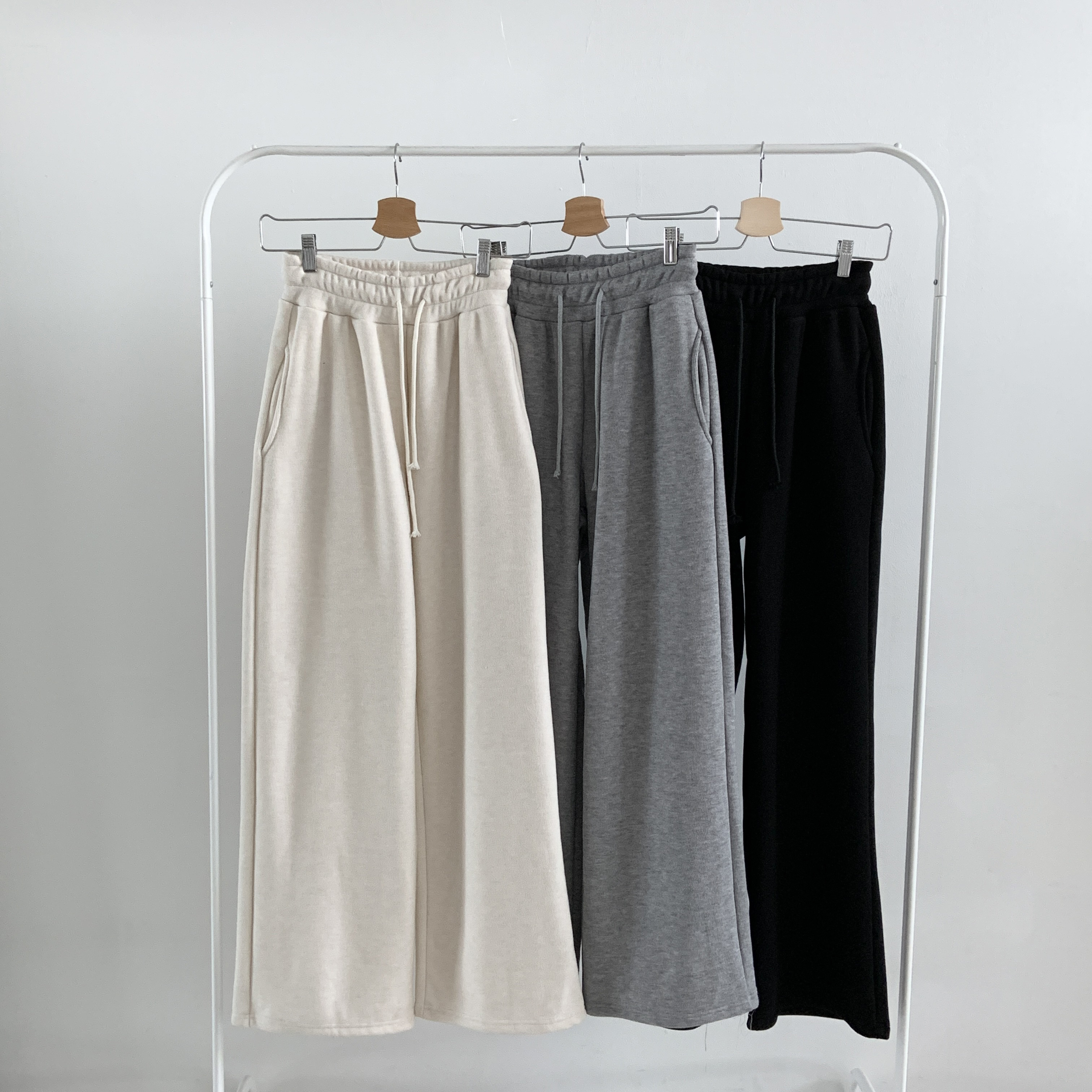 ドローストリングウエストゴムロングワイドパンツトレーニング | 詳細画像3