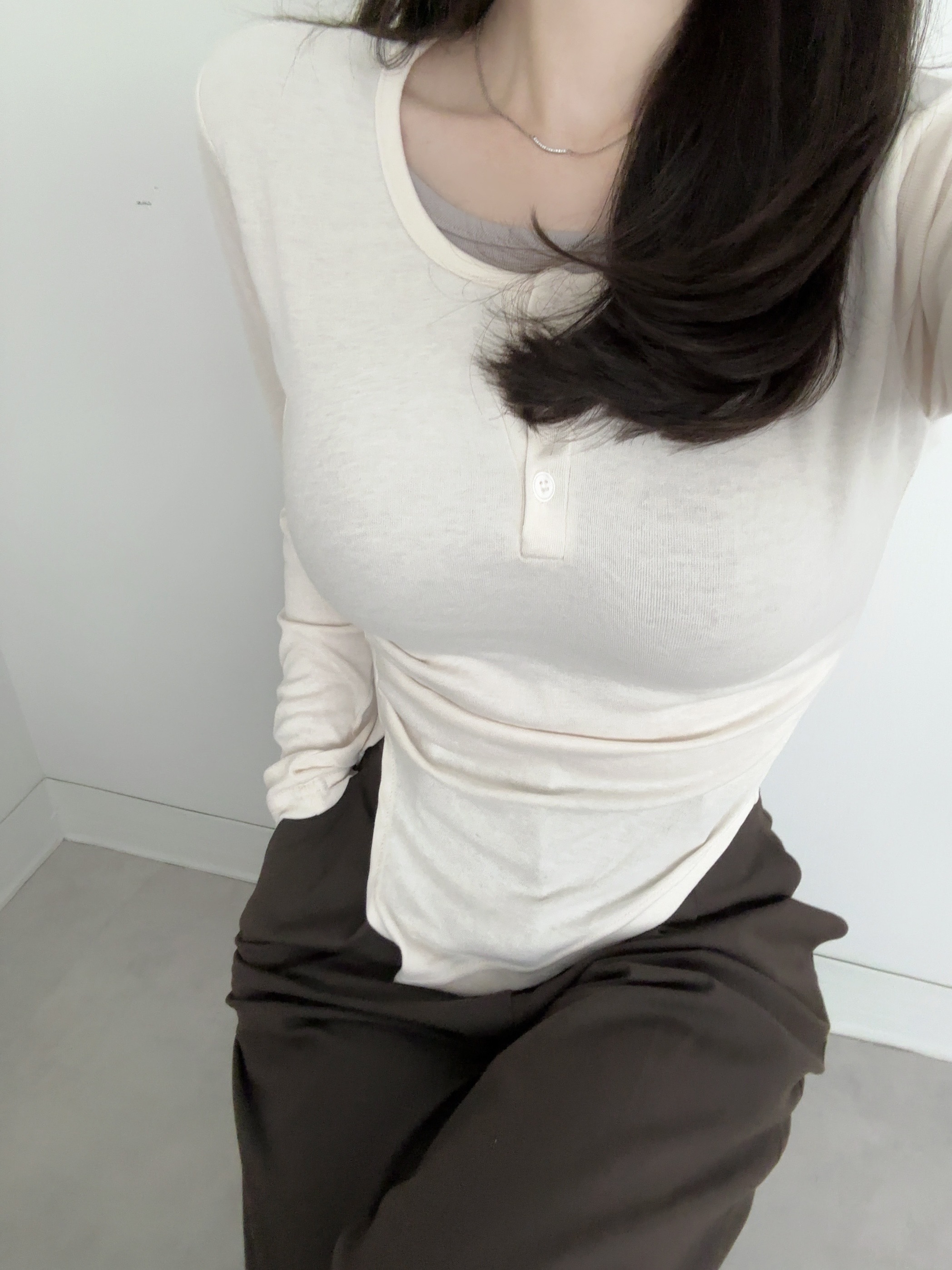 レイヤード風サイドスリットロンT | 詳細画像7