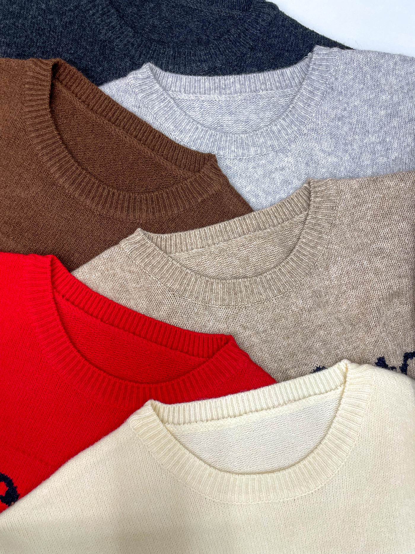 ウール混ラウンドネックルーズロゴニット | 詳細画像4