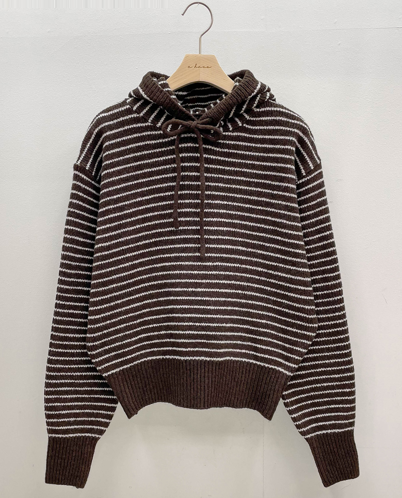 ウール混フードボーダーニット | 詳細画像17