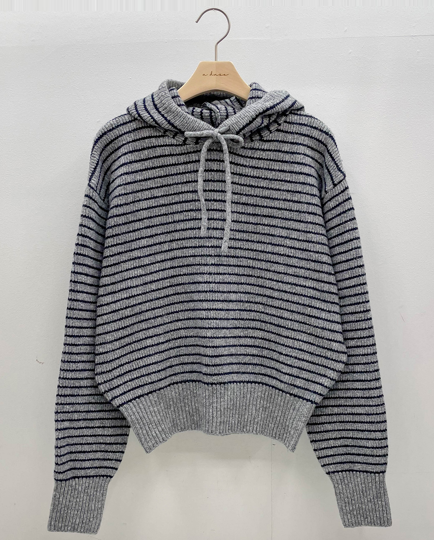 ウール混フードボーダーニット | 詳細画像16