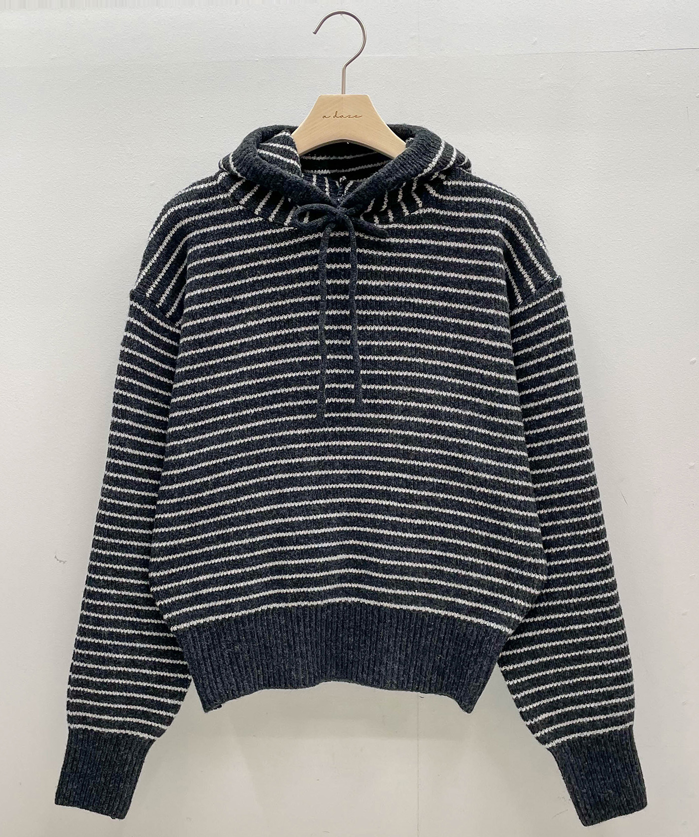 ウール混フードボーダーニット | 詳細画像18