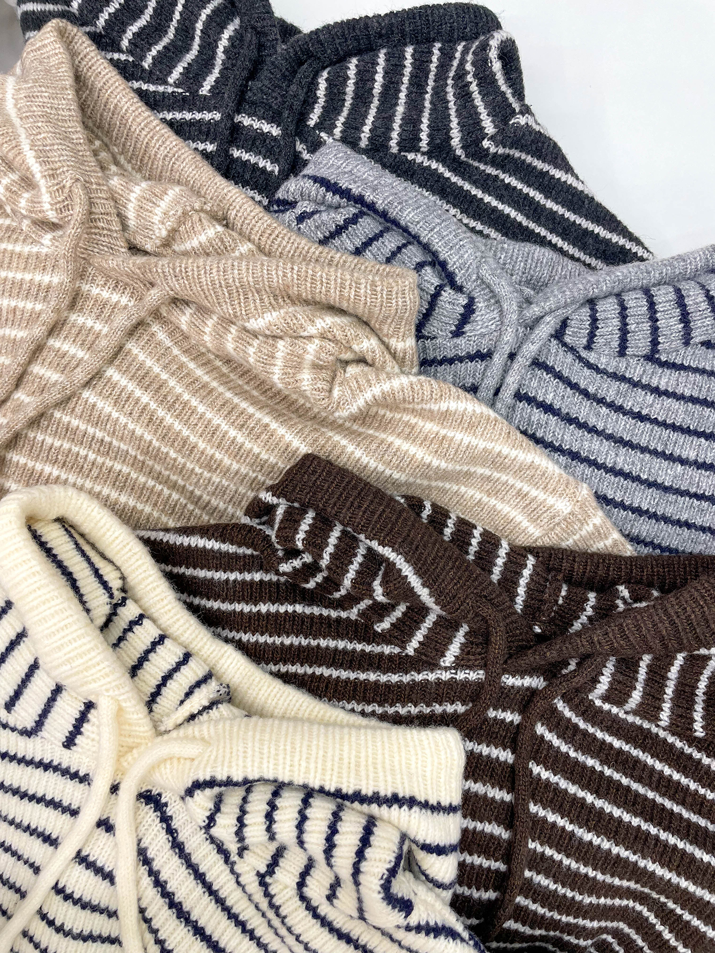 ウール混フードボーダーニット | 詳細画像4