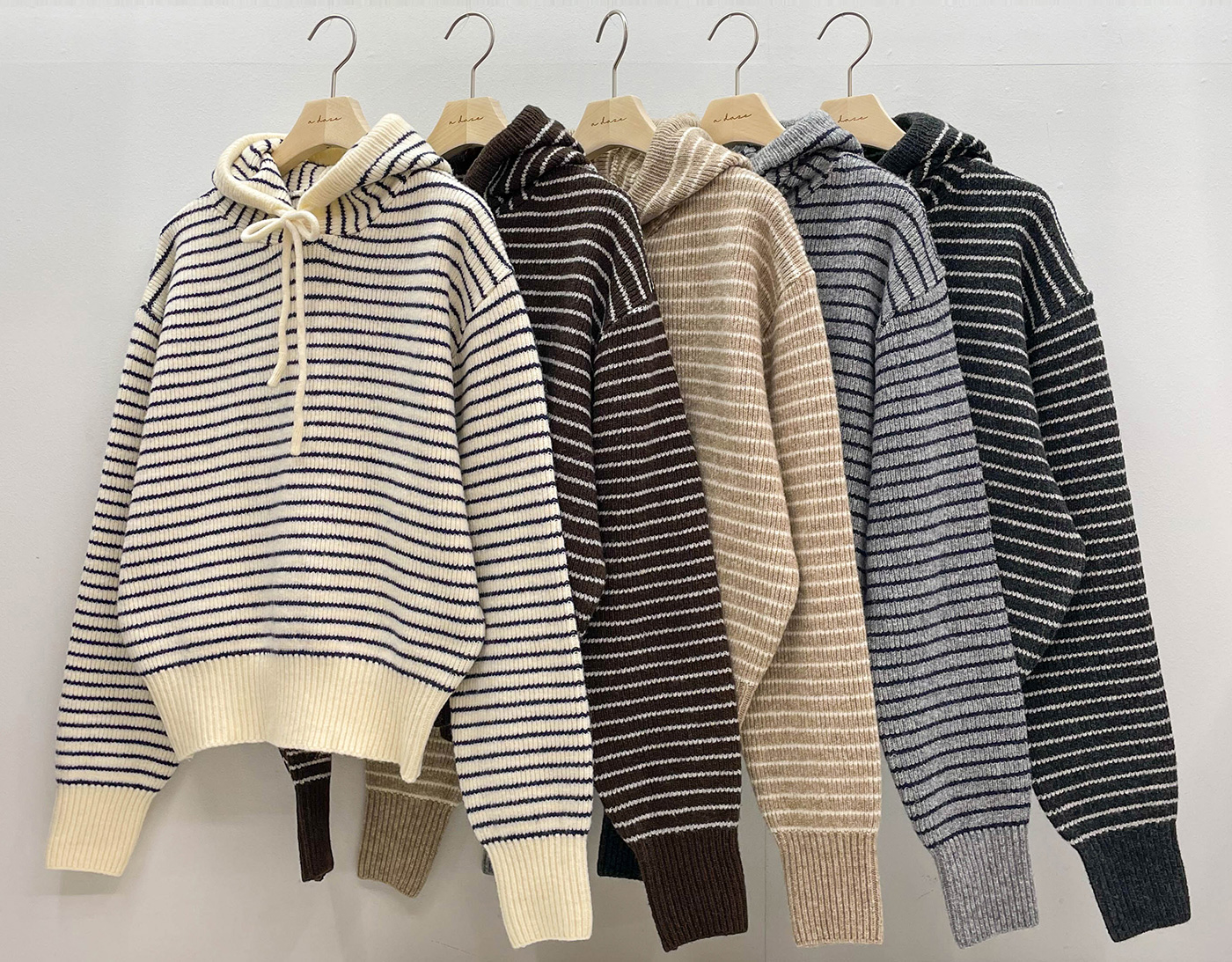 ウール混フードボーダーニット | 詳細画像19