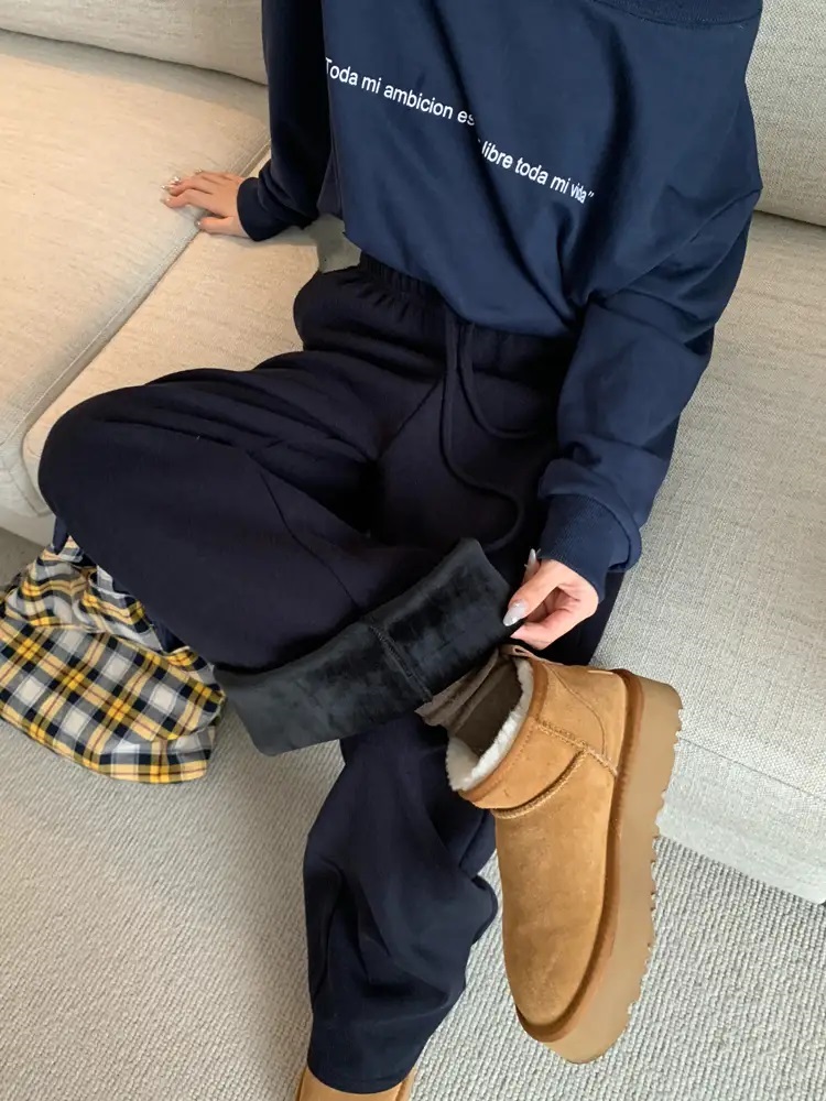 ファー裏地ウエストゴムワイドFWパンツ | 詳細画像2