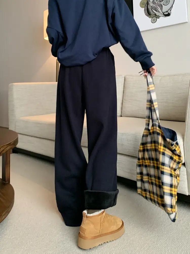 ファー裏地ウエストゴムワイドFWパンツ | 詳細画像4