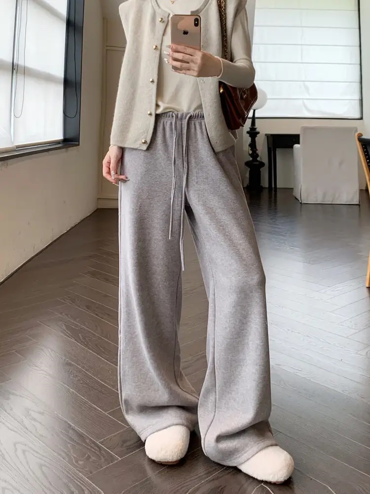 ファー裏地ウエストゴムワイドFWパンツ | 詳細画像7