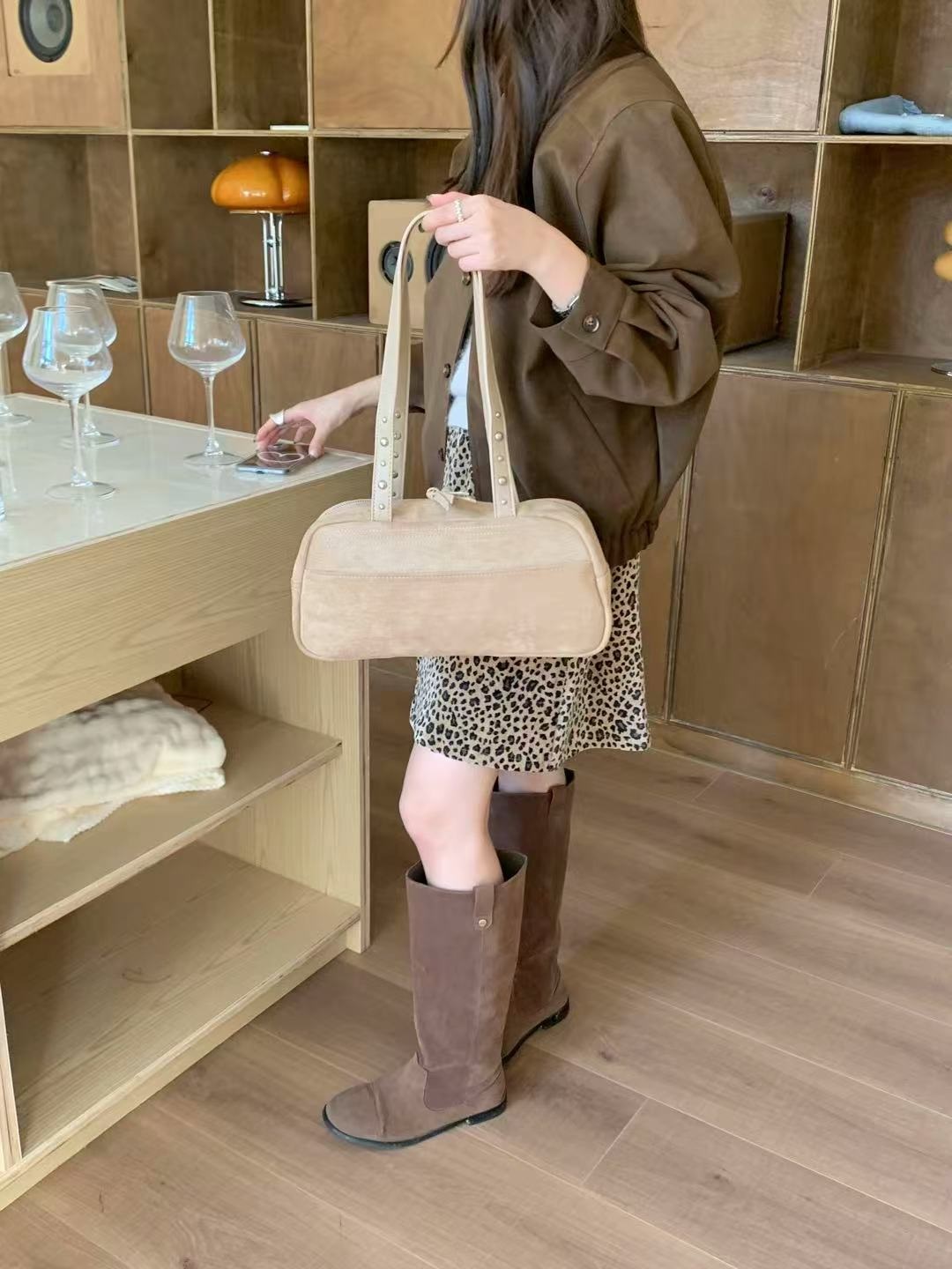 スエード調ジップアップトートバッグ | 詳細画像5