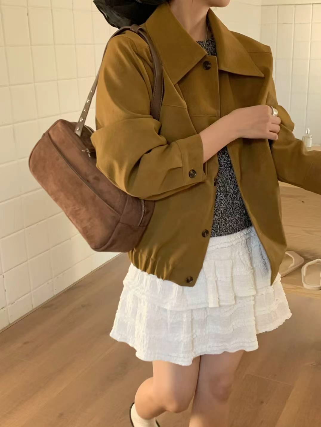 スエード調ジップアップトートバッグ | 詳細画像7