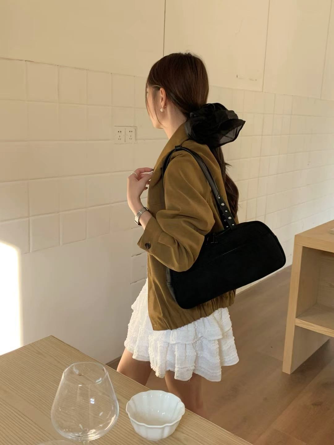 スエード調ジップアップトートバッグ | 詳細画像11