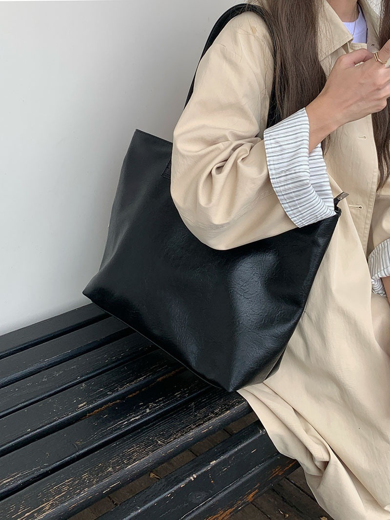 レザー調ビッグトートバッグ | 詳細画像2