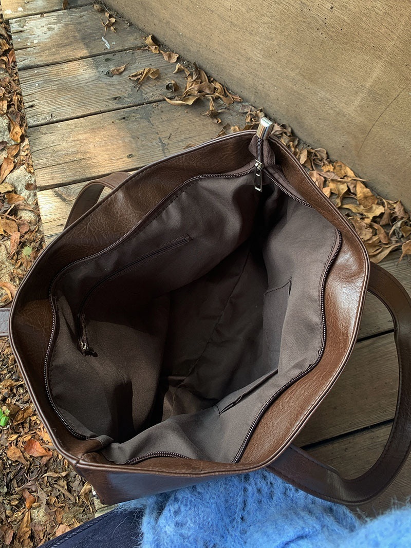 レザー調ビッグトートバッグ | 詳細画像8