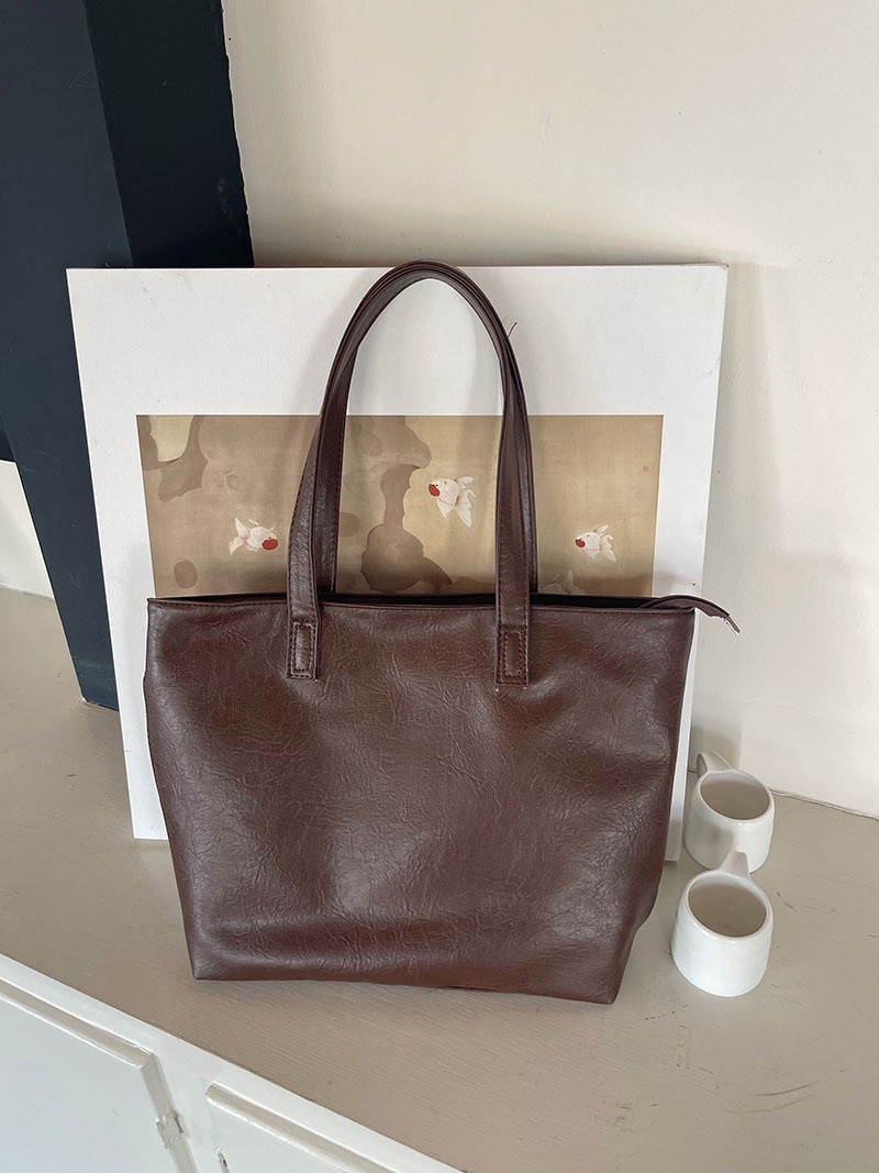 レザー調ビッグトートバッグ | 詳細画像11