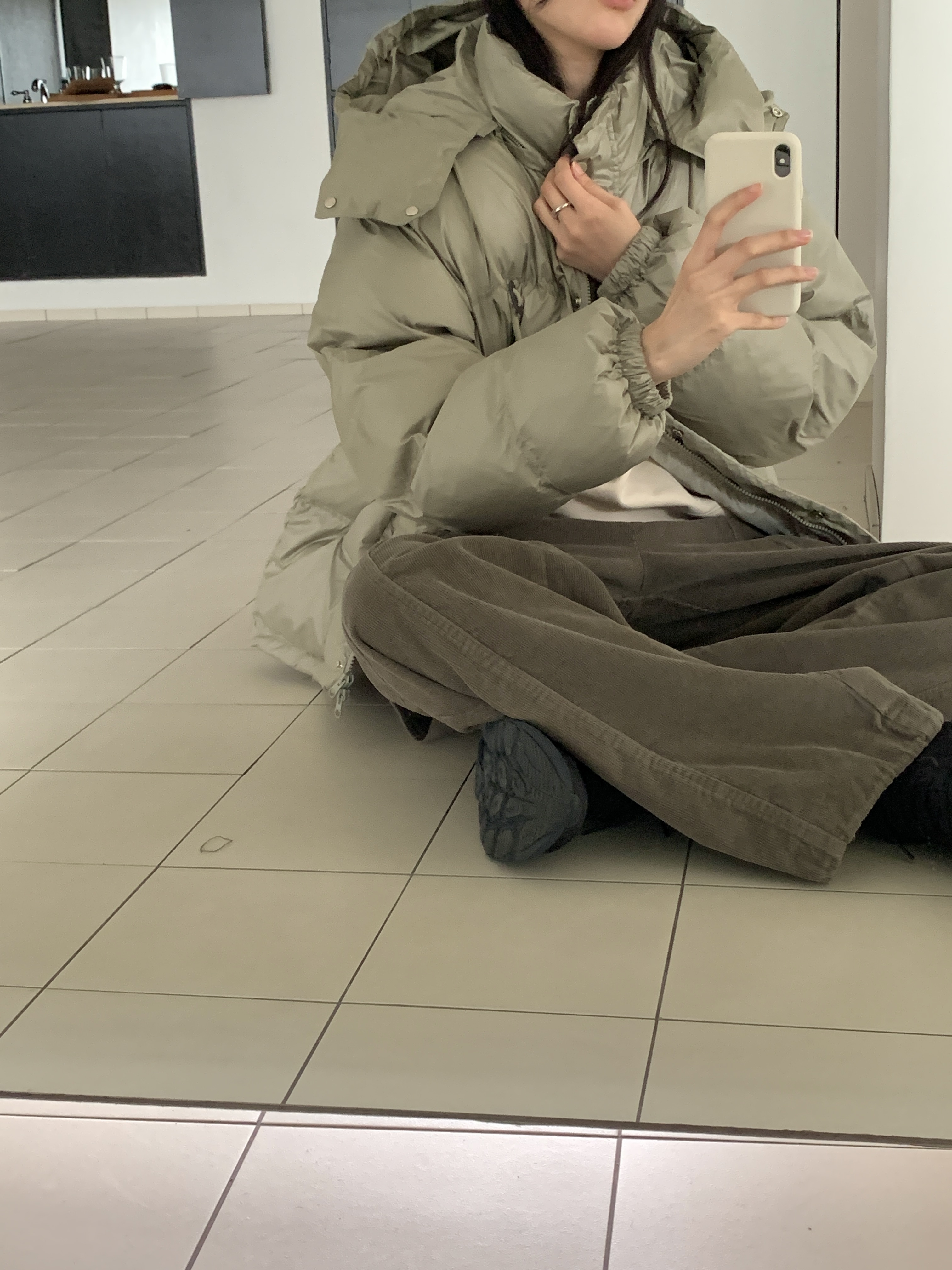 ダックダウンフードダブルジップドローコードカラーダウンジャケット | 詳細画像13