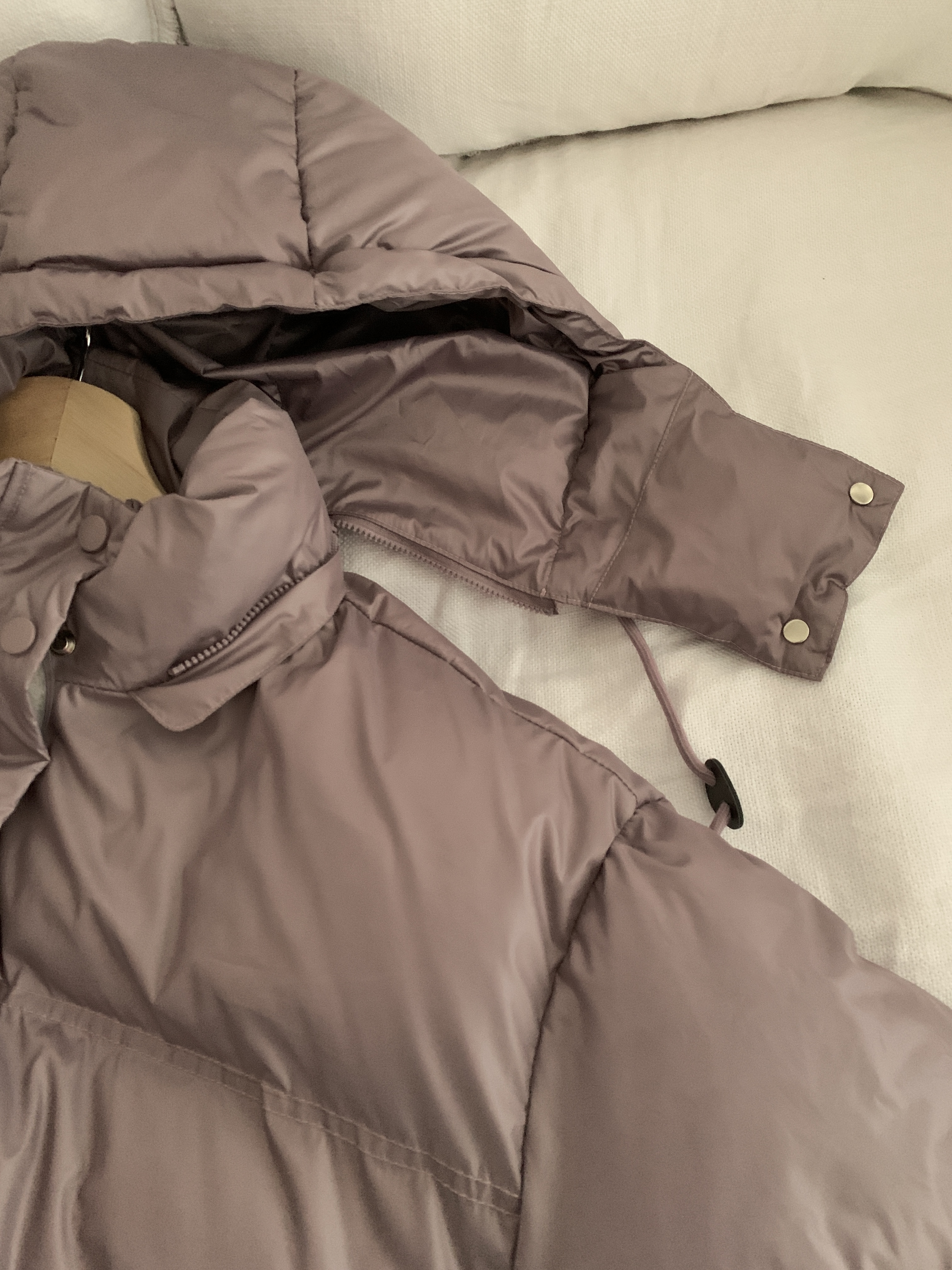 ダックダウンフードダブルジップドローコードカラーダウンジャケット | 詳細画像11