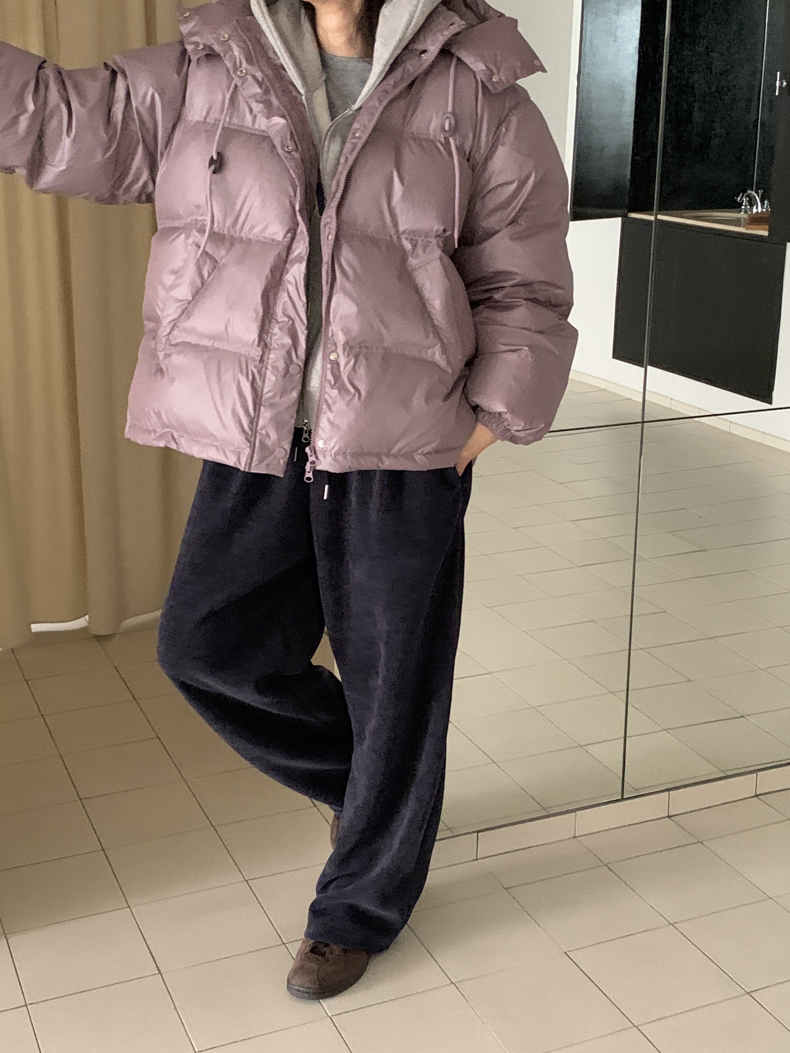 ダックダウンフードダブルジップドローコードカラーダウンジャケット | 詳細画像8