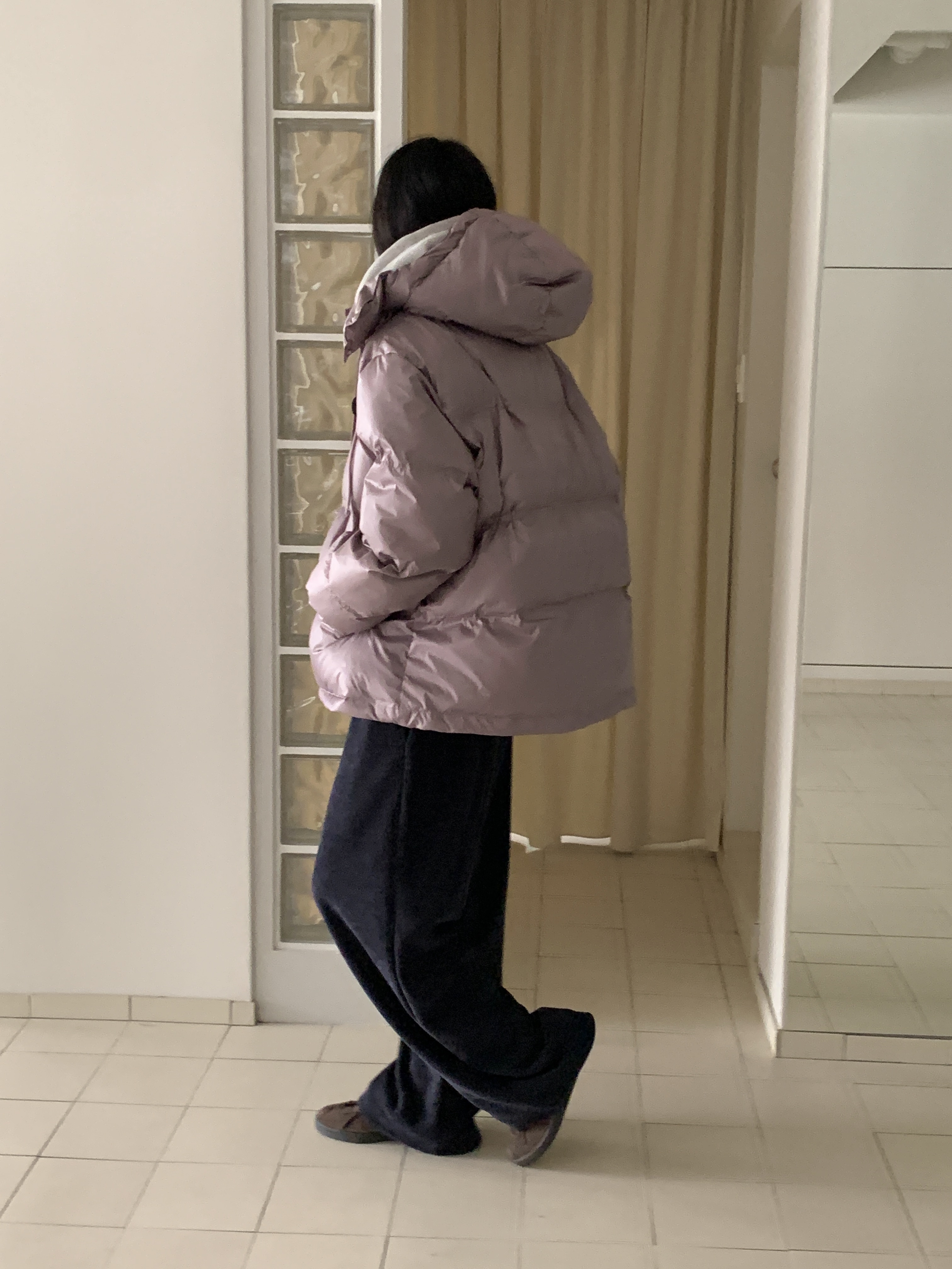 ダックダウンフードダブルジップドローコードカラーダウンジャケット | 詳細画像5