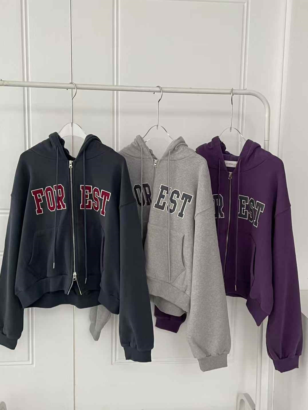 フードダブルジップルーズカラージップパーカー | 詳細画像20