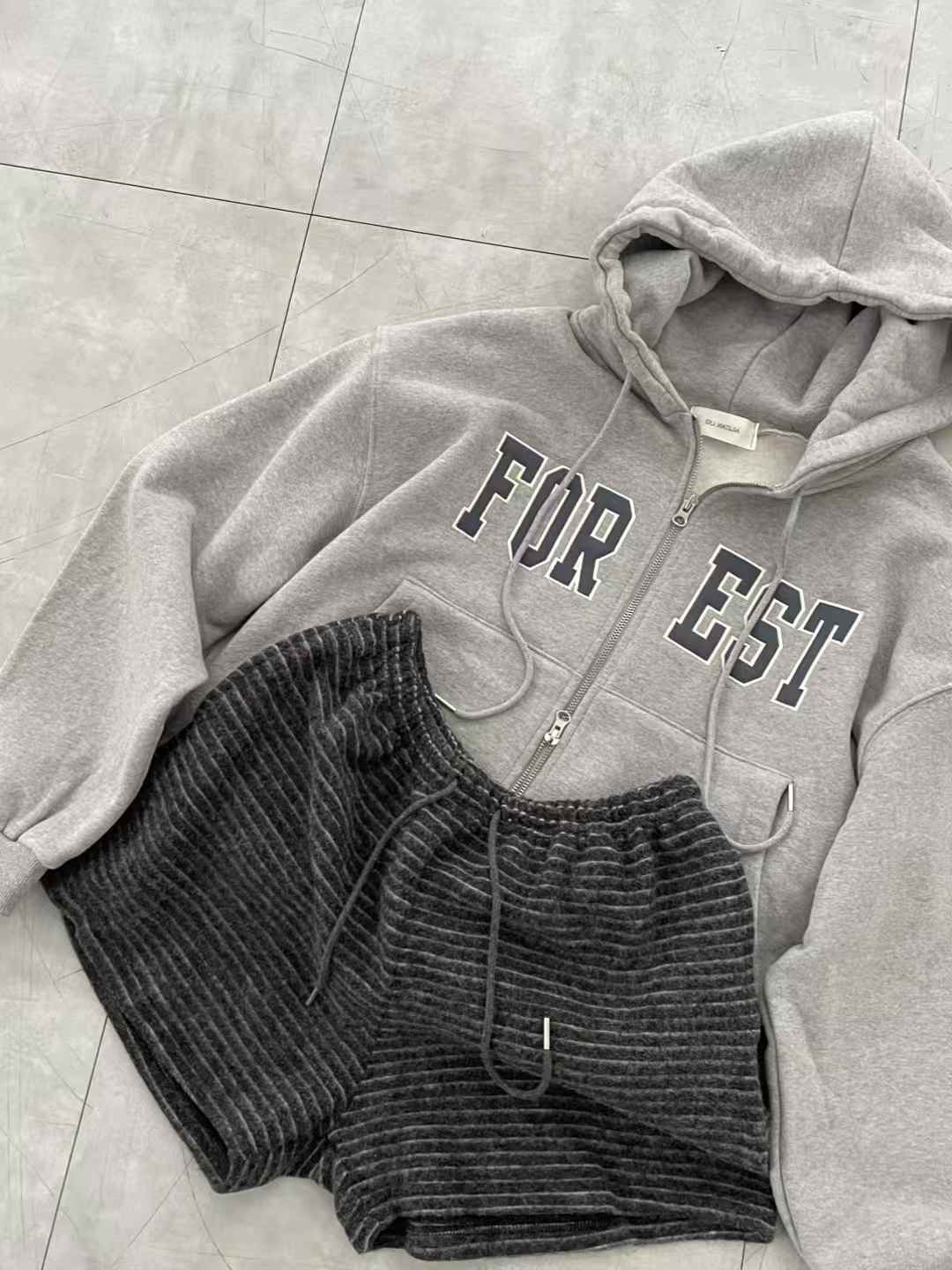 フードダブルジップルーズカラージップパーカー | 詳細画像17