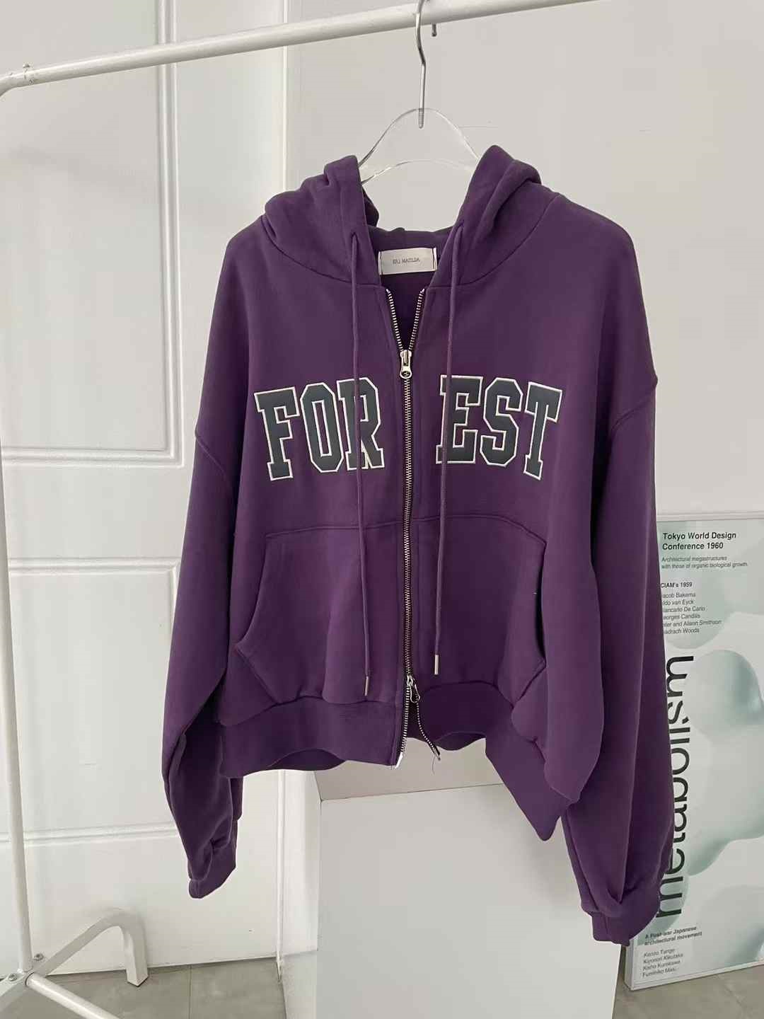 フードダブルジップルーズカラージップパーカー | 詳細画像19