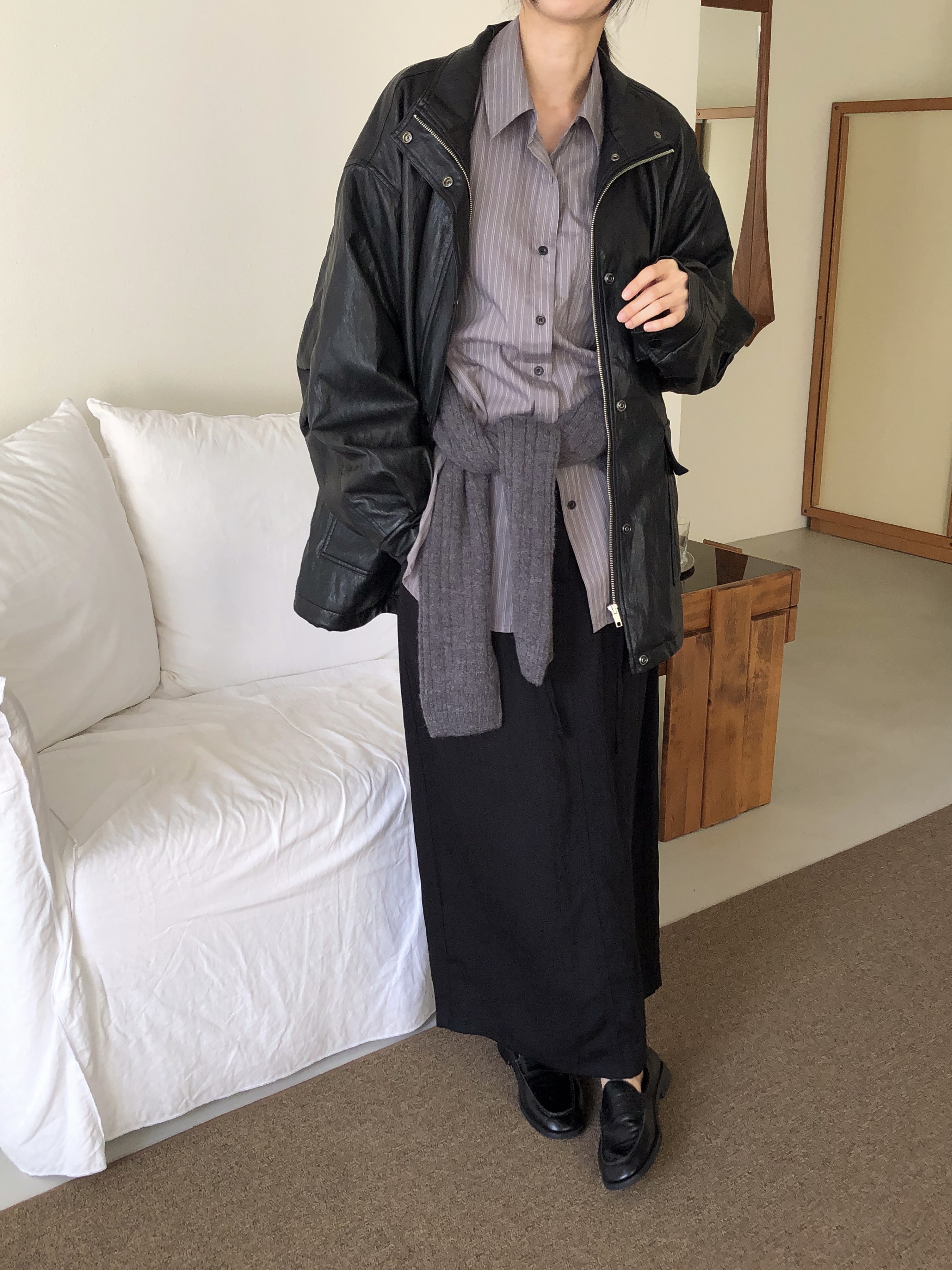 ファー裏地ジップアップオーバーサイズジャンパー | 詳細画像6