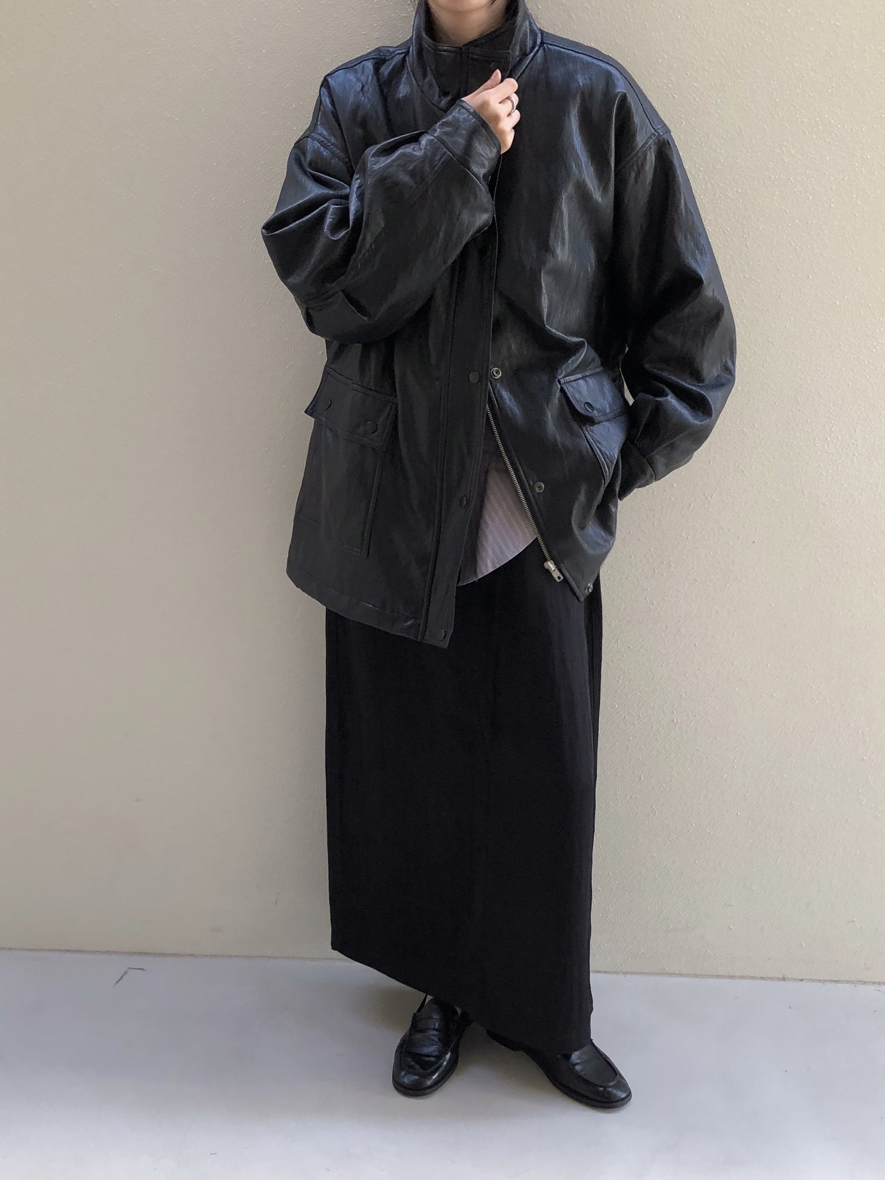 ファー裏地ジップアップオーバーサイズジャンパー | 詳細画像3