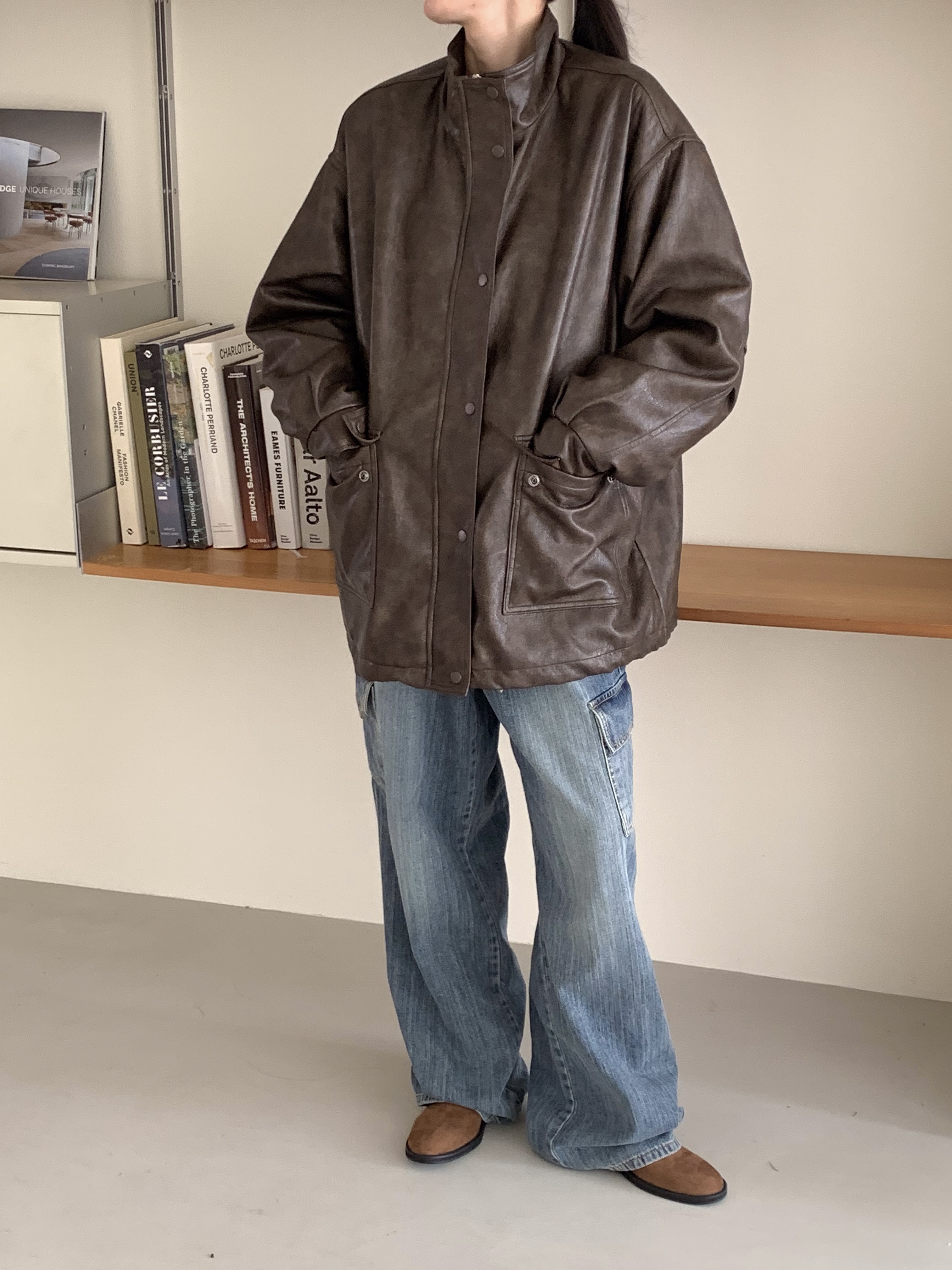 ファー裏地ジップアップオーバーサイズジャンパー | 詳細画像18