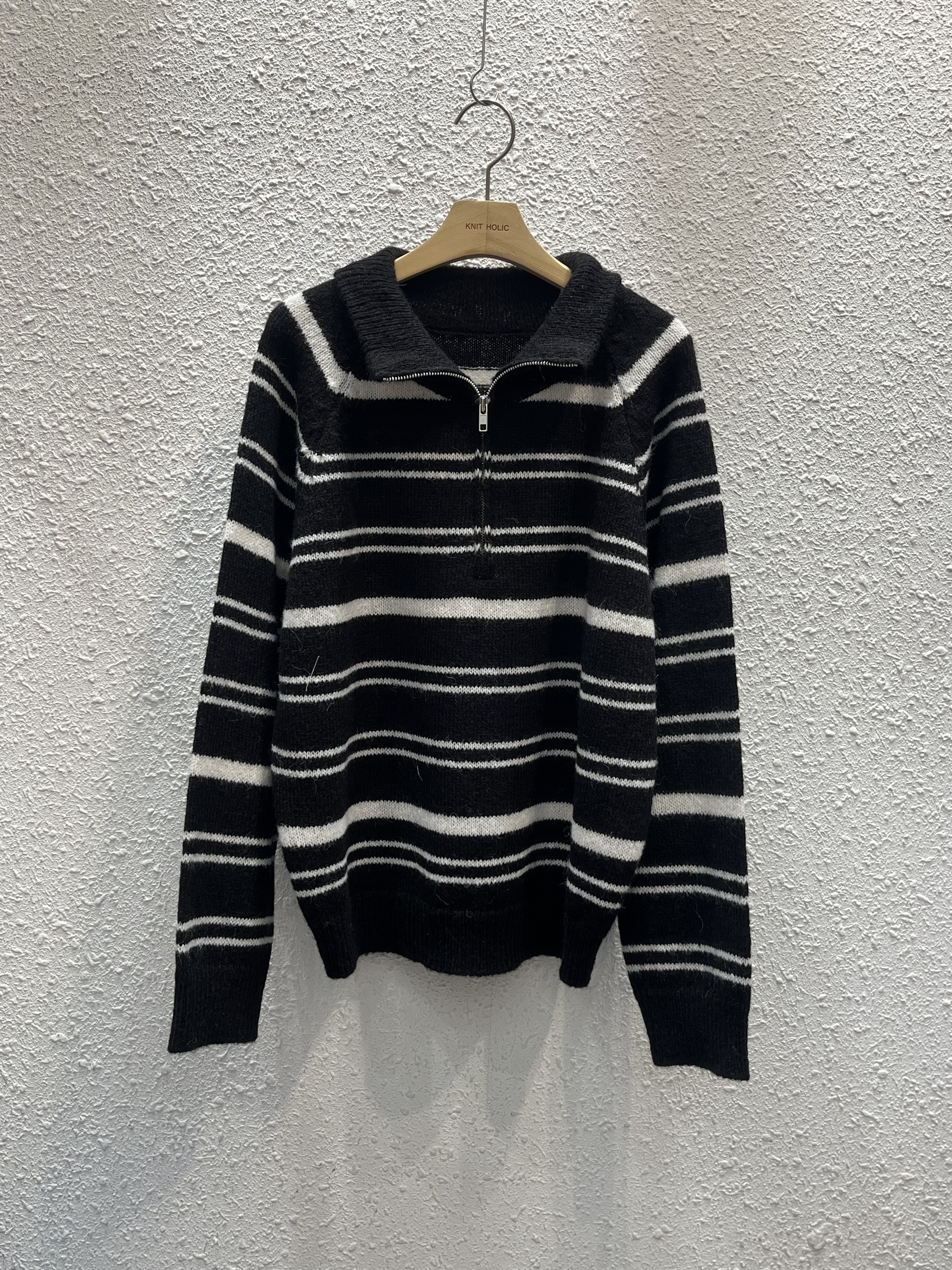 ハーフジップオーバーサイズボーダーニット | 詳細画像15