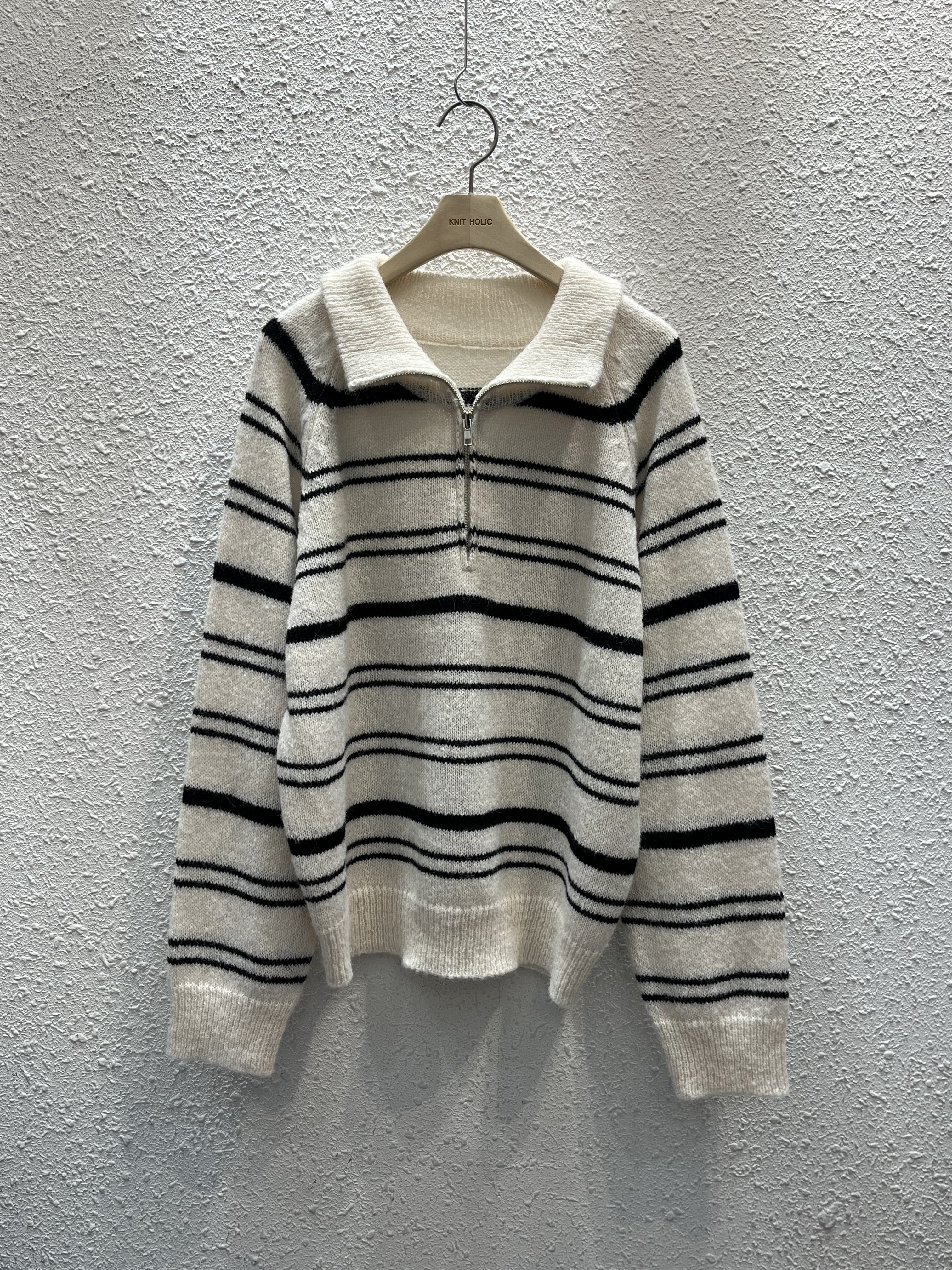 ハーフジップオーバーサイズボーダーニット | 詳細画像18