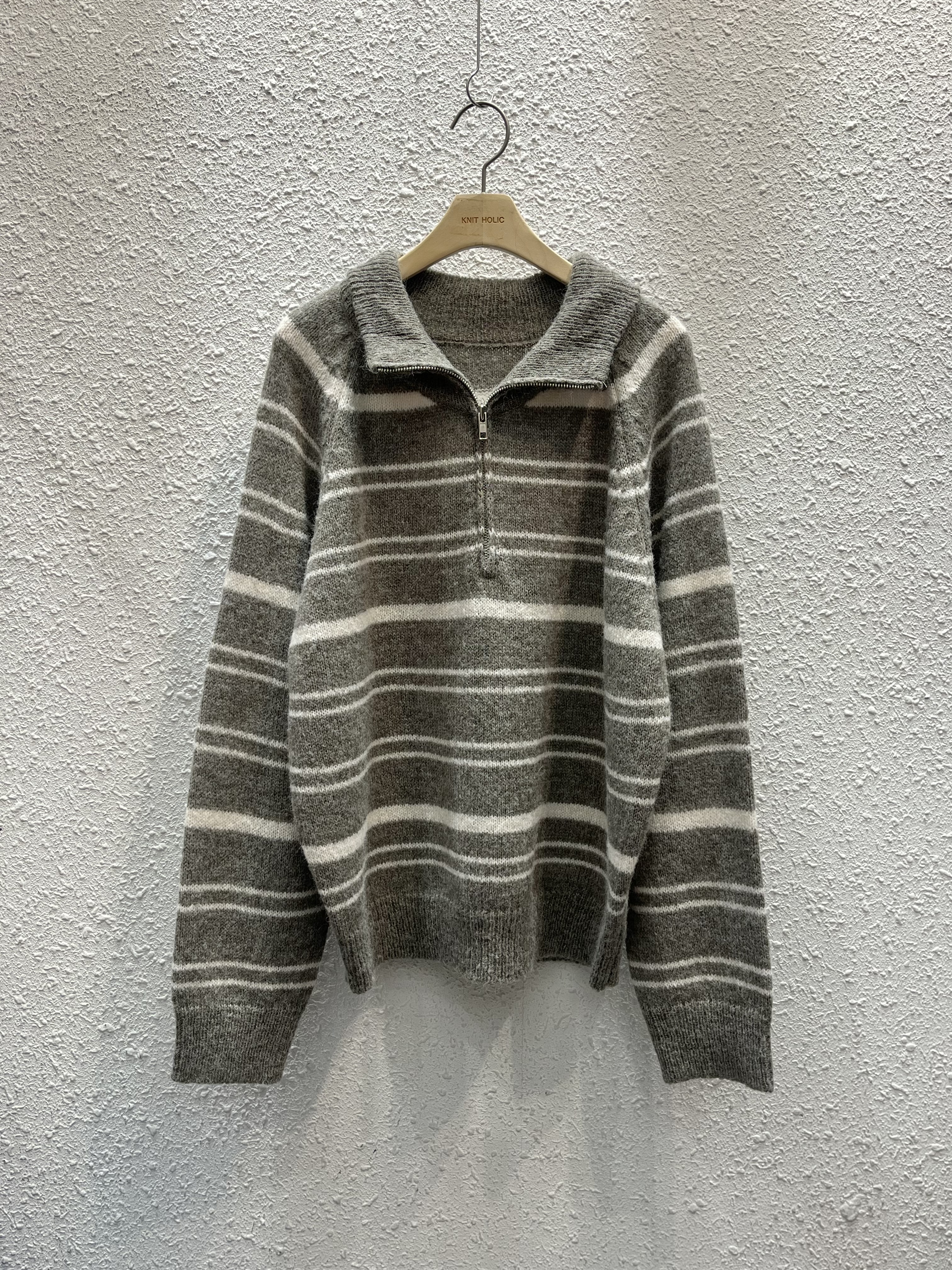 ハーフジップオーバーサイズボーダーニット | 詳細画像17