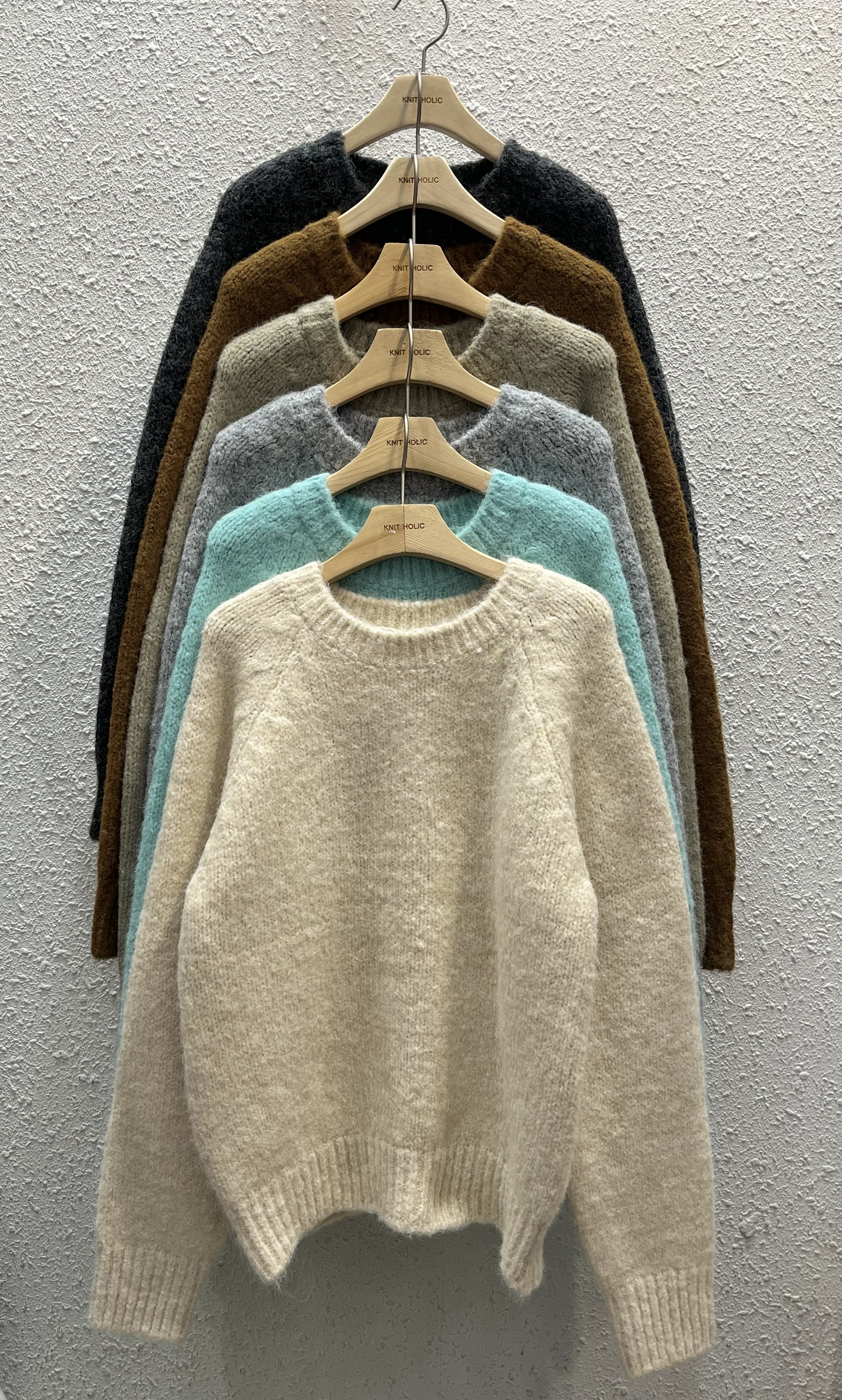 ラウンドネック無地カラーニット | 詳細画像13