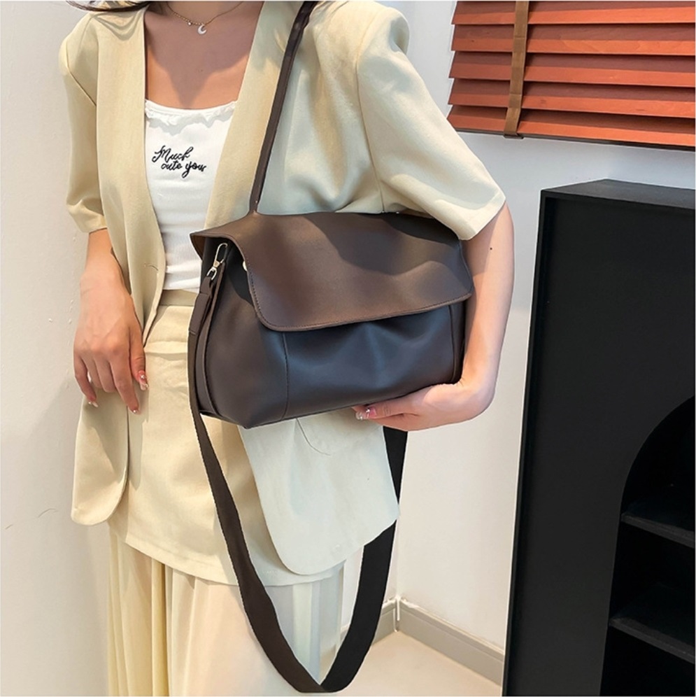 レザー調ベーシック無地ショルダーバッグストラップセット(バックルあり) | 詳細画像3