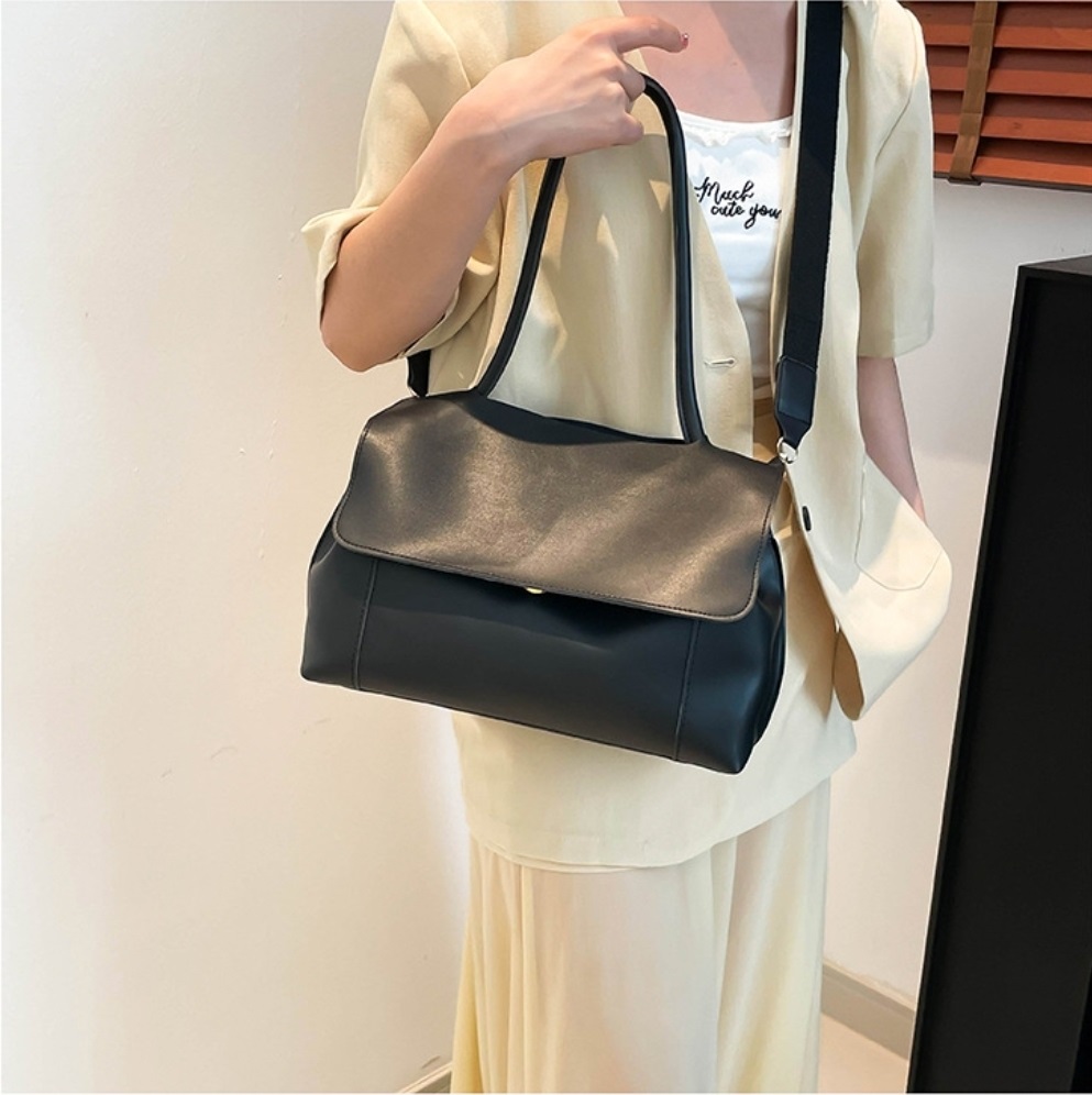 レザー調ベーシック無地ショルダーバッグストラップセット(バックルあり) | 詳細画像6