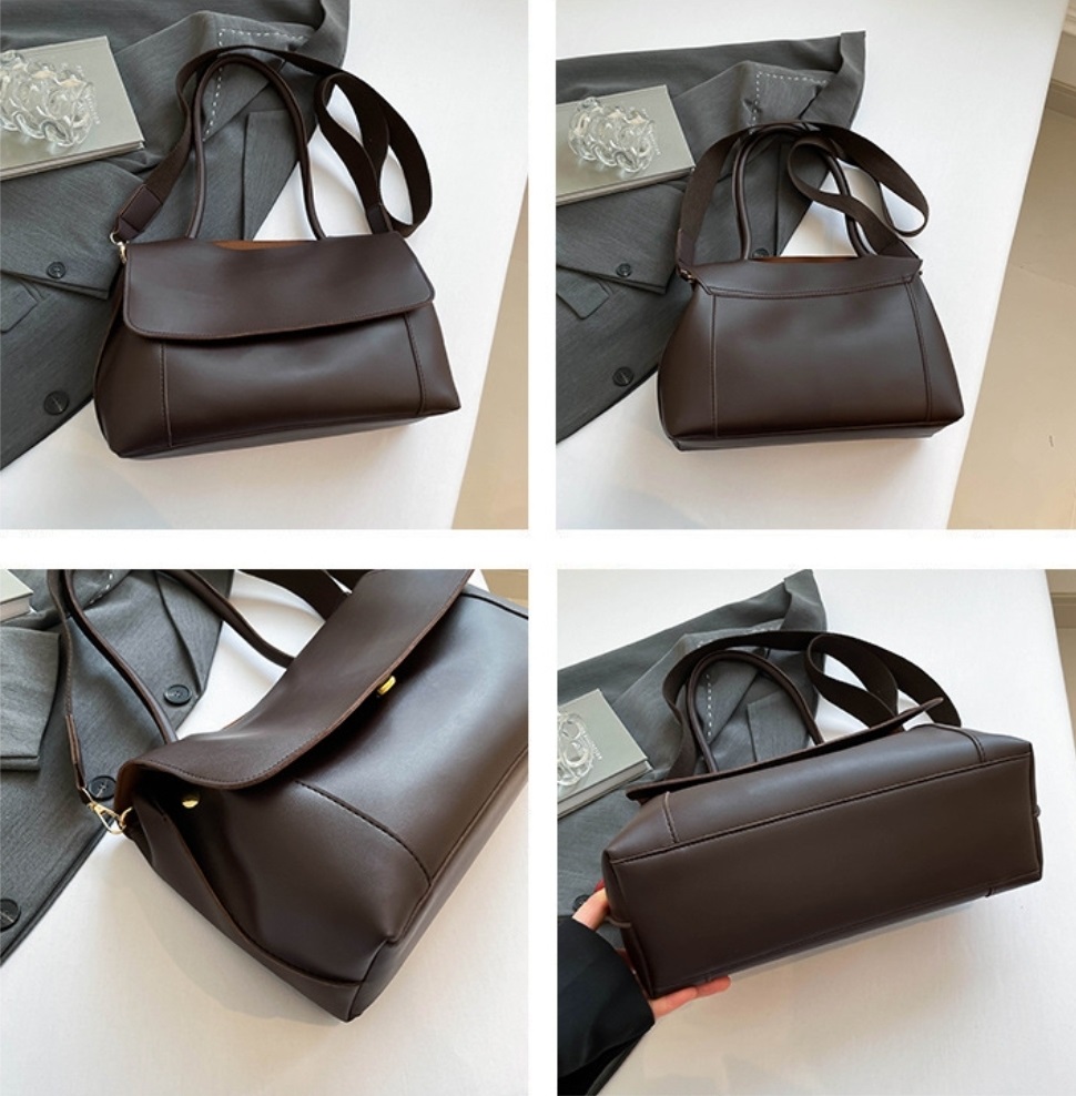 レザー調ベーシック無地ショルダーバッグストラップセット(バックルあり) | 詳細画像9