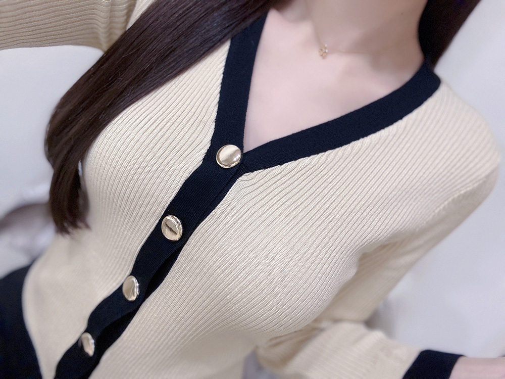 配色Vネックカーディガン | 詳細画像5