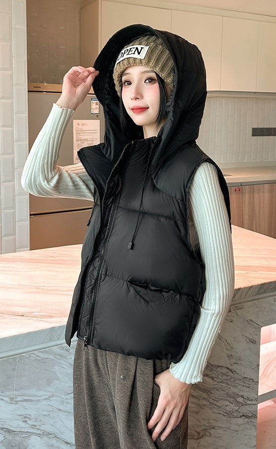 フードオーバーサイズビッグベストダウンジャケット | 詳細画像10