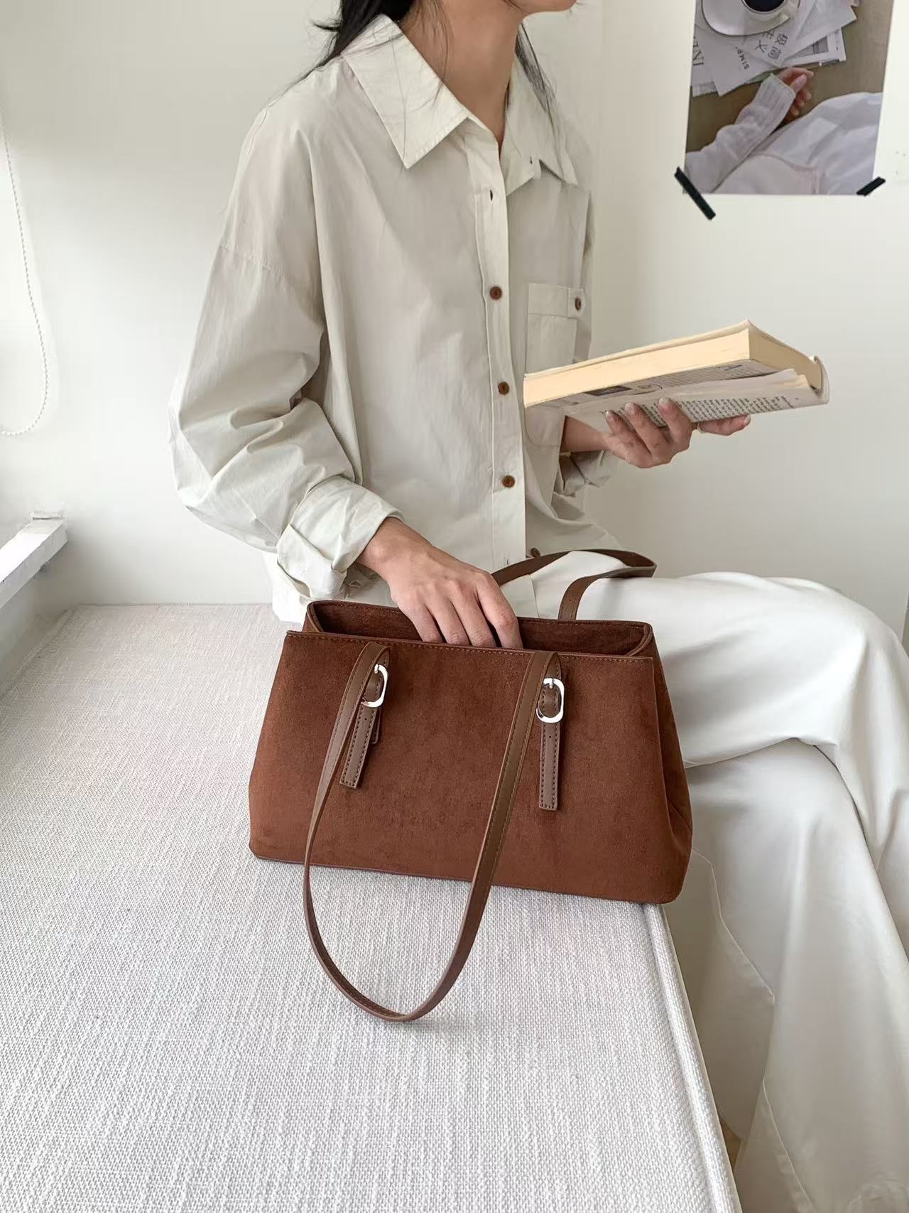 スエード調トートバッグ | 詳細画像5