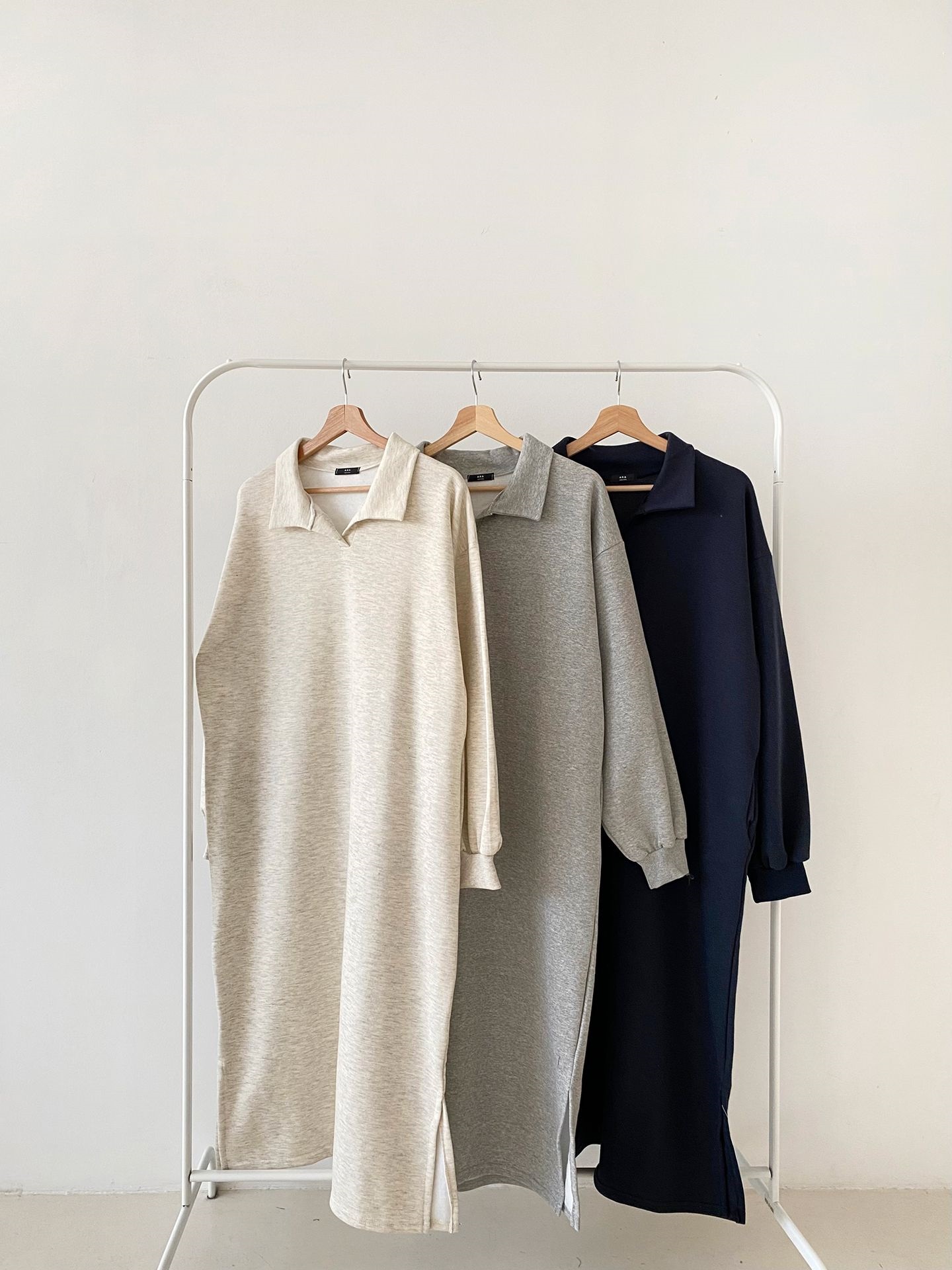 裏起毛カラーロング長袖ワンピーストレーニング | 詳細画像16