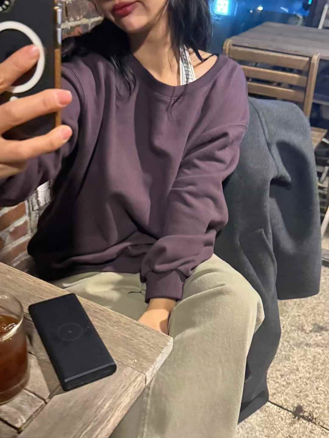 裏起毛ボートネックルーズ長袖スウェット | 詳細画像8