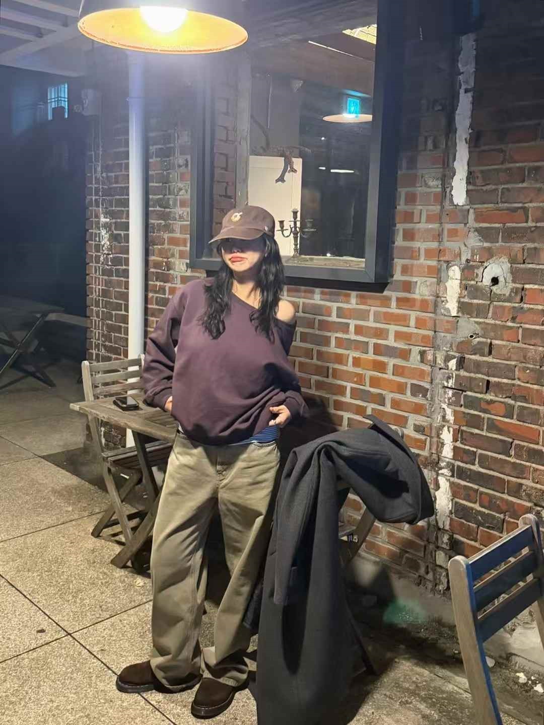 裏起毛ボートネックルーズ長袖スウェット | 詳細画像9