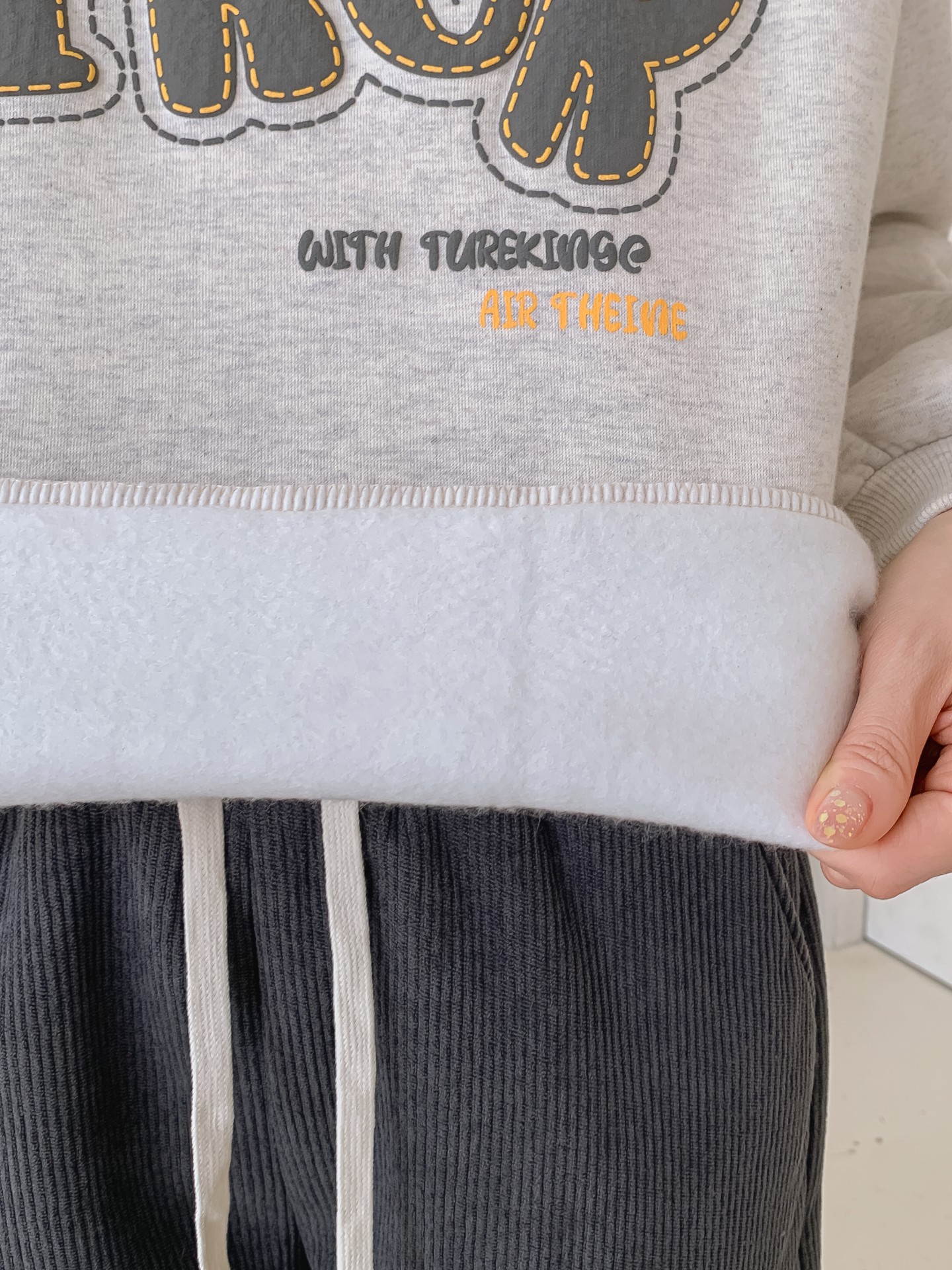 裏起毛ラウンドネックルーズ長袖ロゴスウェット | 詳細画像15