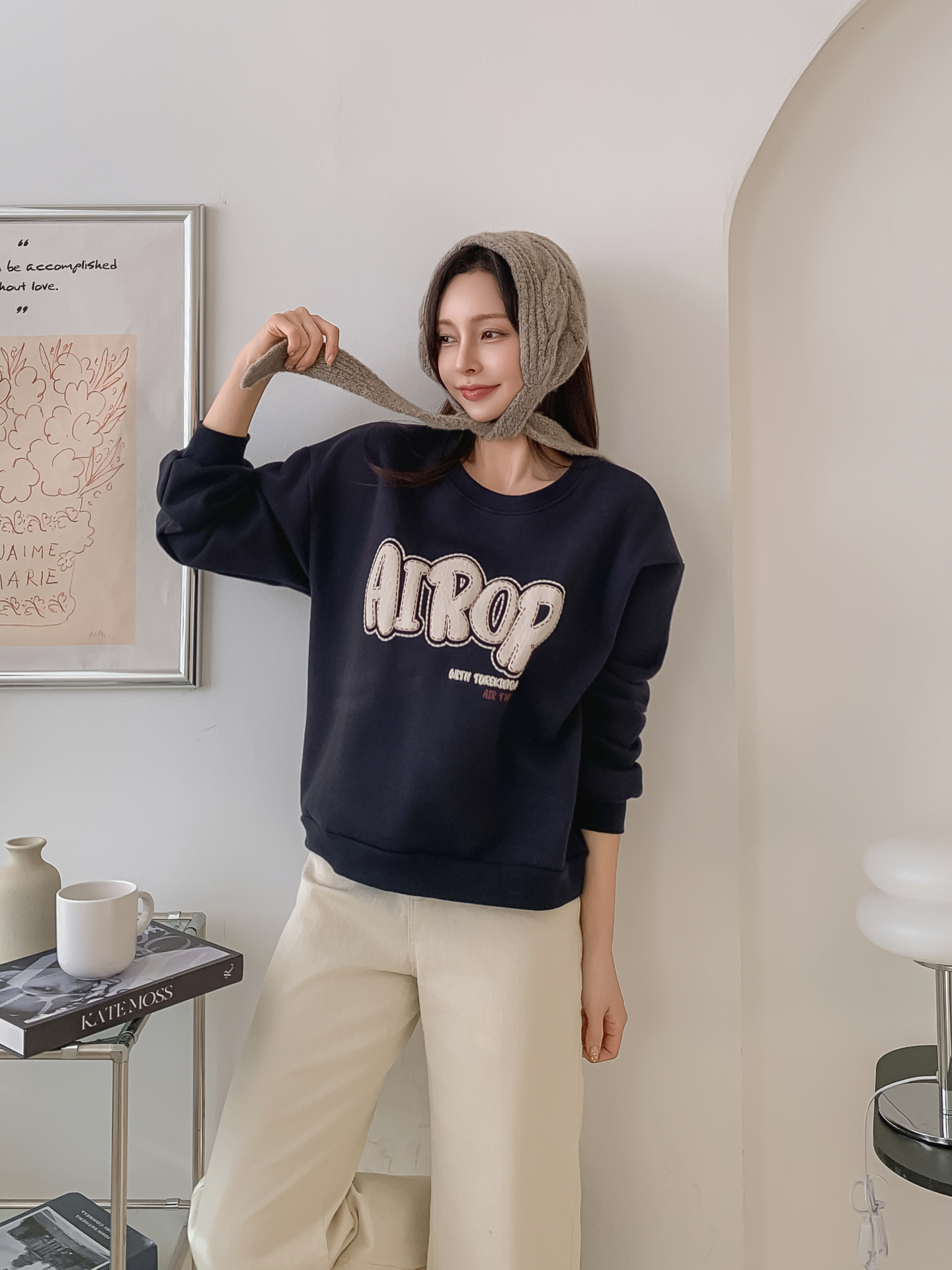 裏起毛ラウンドネックルーズ長袖ロゴスウェット | 詳細画像22