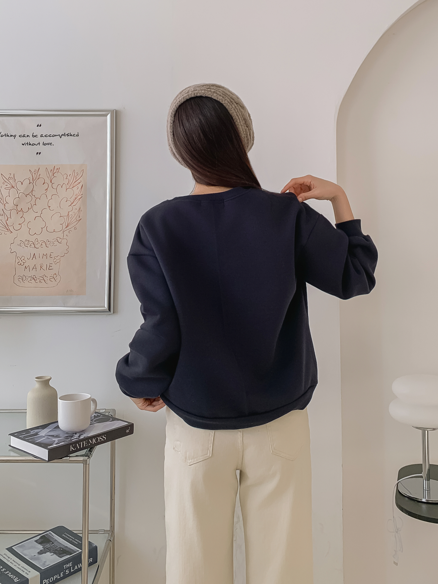 裏起毛ラウンドネックルーズ長袖ロゴスウェット | 詳細画像23